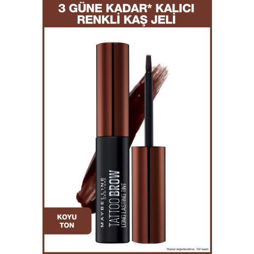 maybelline new york tattoo brow geçici kaş dövmesi - koyu ton