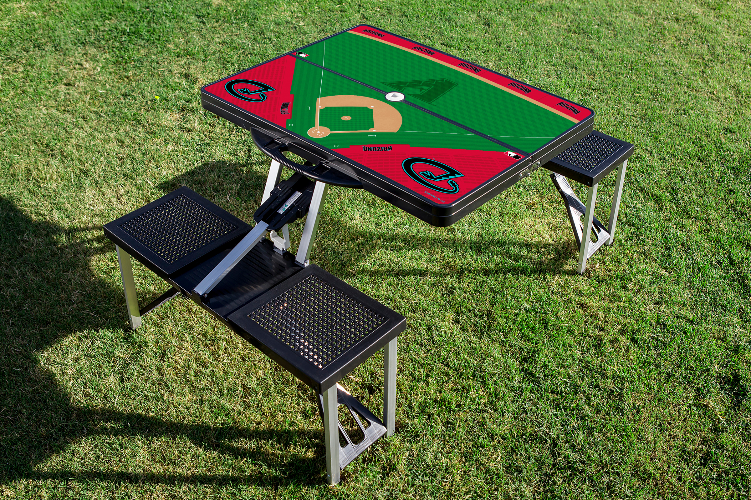 Arizona Diamondbacks Baseball Diamond - Picnic Table Portable Folding Table with Seats