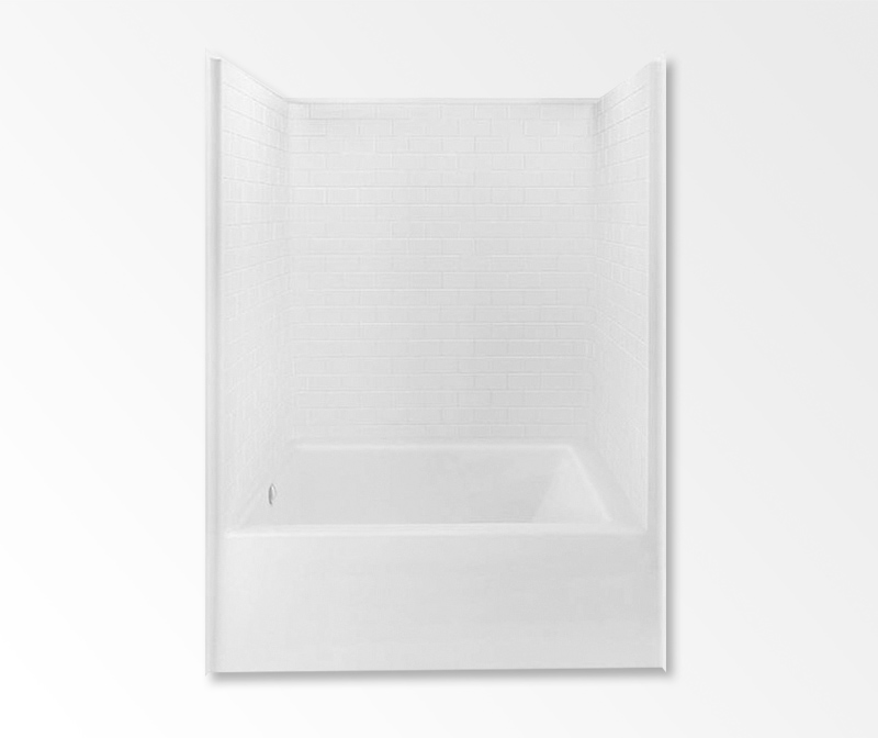 6042stt Acrylx Alcove One Piece Tub Shower In view 2