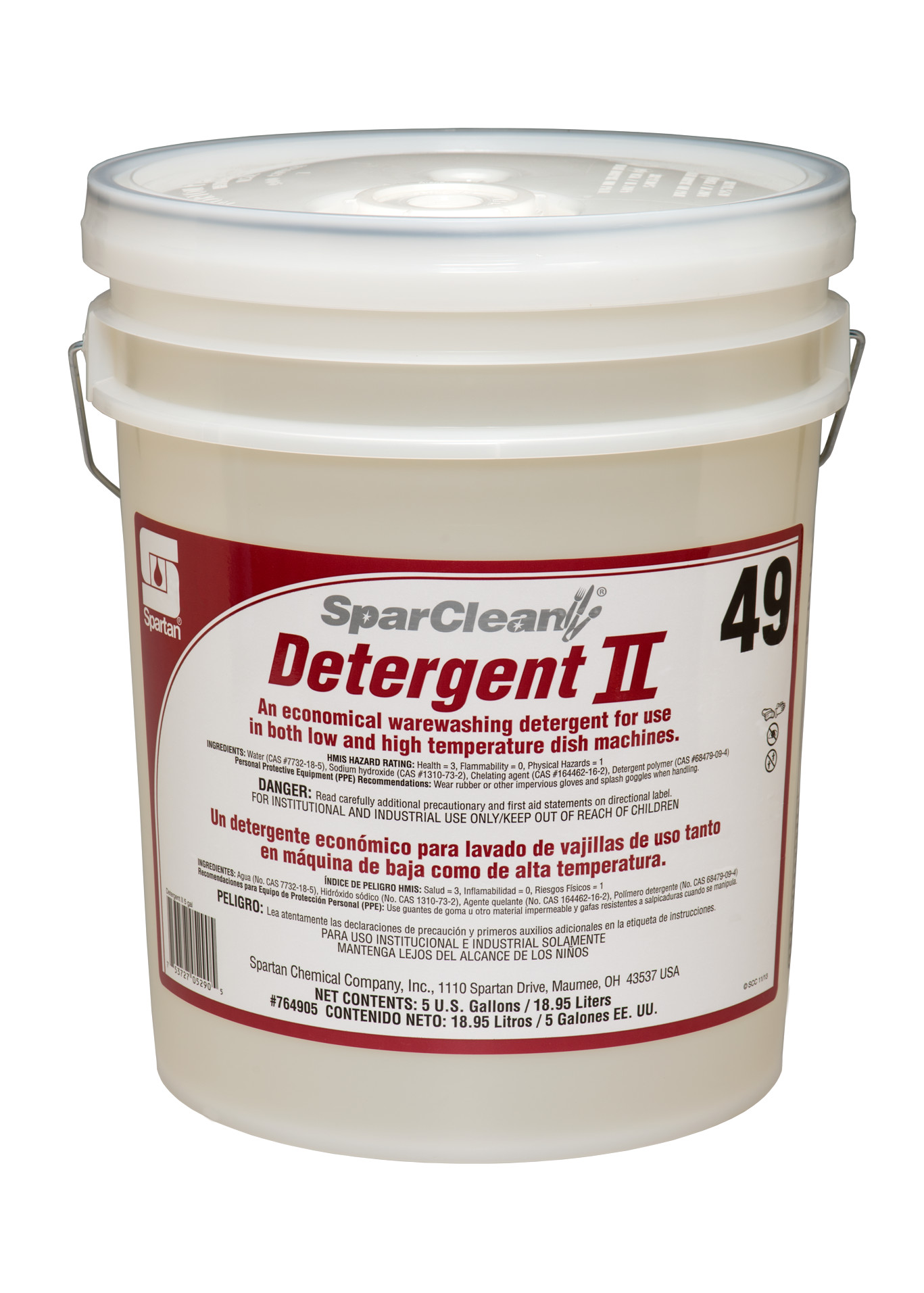 Spartan Chemical Company SparClean Detergent II 49, 5 GAL PAIL