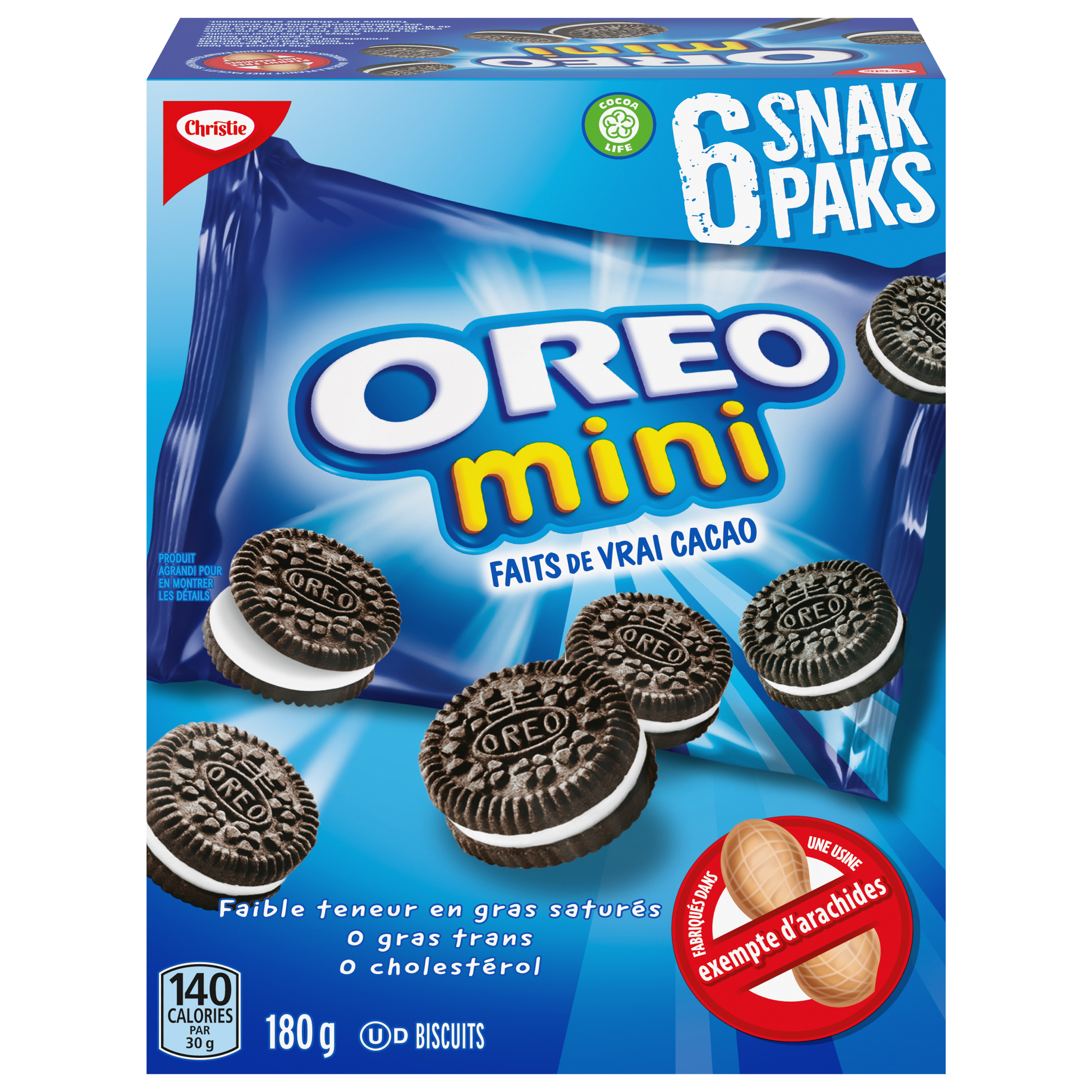 Oreo Mini 6 Snak Paks Cookies 180 G-thumbnail-1