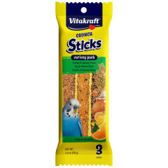 Image of Vitakraft Crunch Sticks Parakeet Treat Vrty Pk Orange/Egg/Banana - 3 Sticks