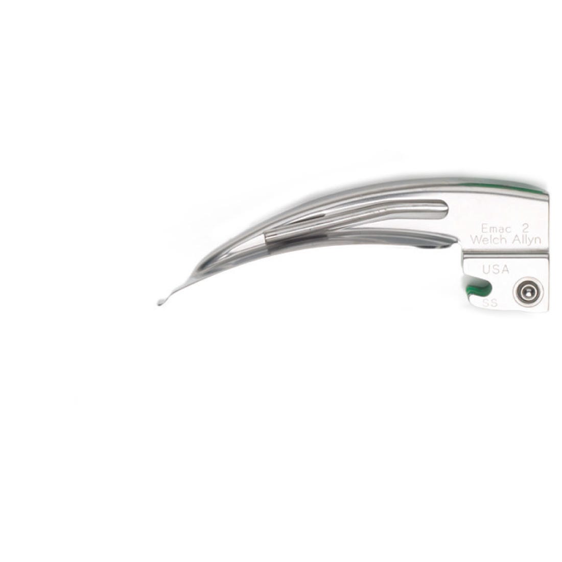 Welch Allyn Standard Fitting FiberOptic Laryngoscope Blades - Macintosh, Size 2, Fits Welch Allyn Fiberoptic Handle