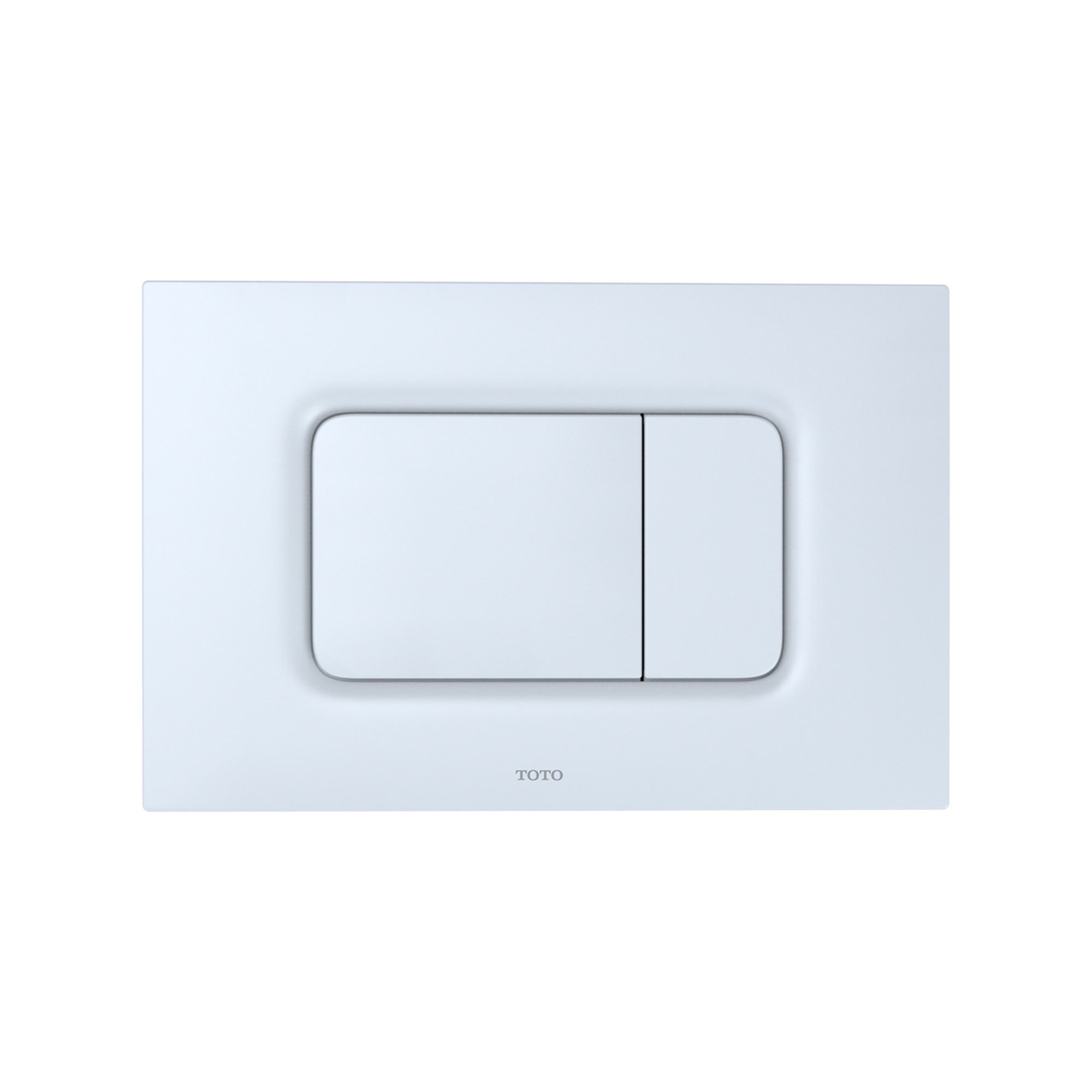 TOTO Dual Flush Rectangle Push Button Plate for Select DuoFit In-Wall Tank Unit, White Matte, Plastic, YT920#WH