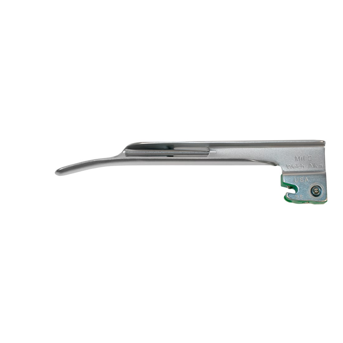 Welch Allyn Standard Fitting FiberOptic Laryngoscope Blades - Miller, Size 2, Fits Welch Allyn Fiberoptic Handle