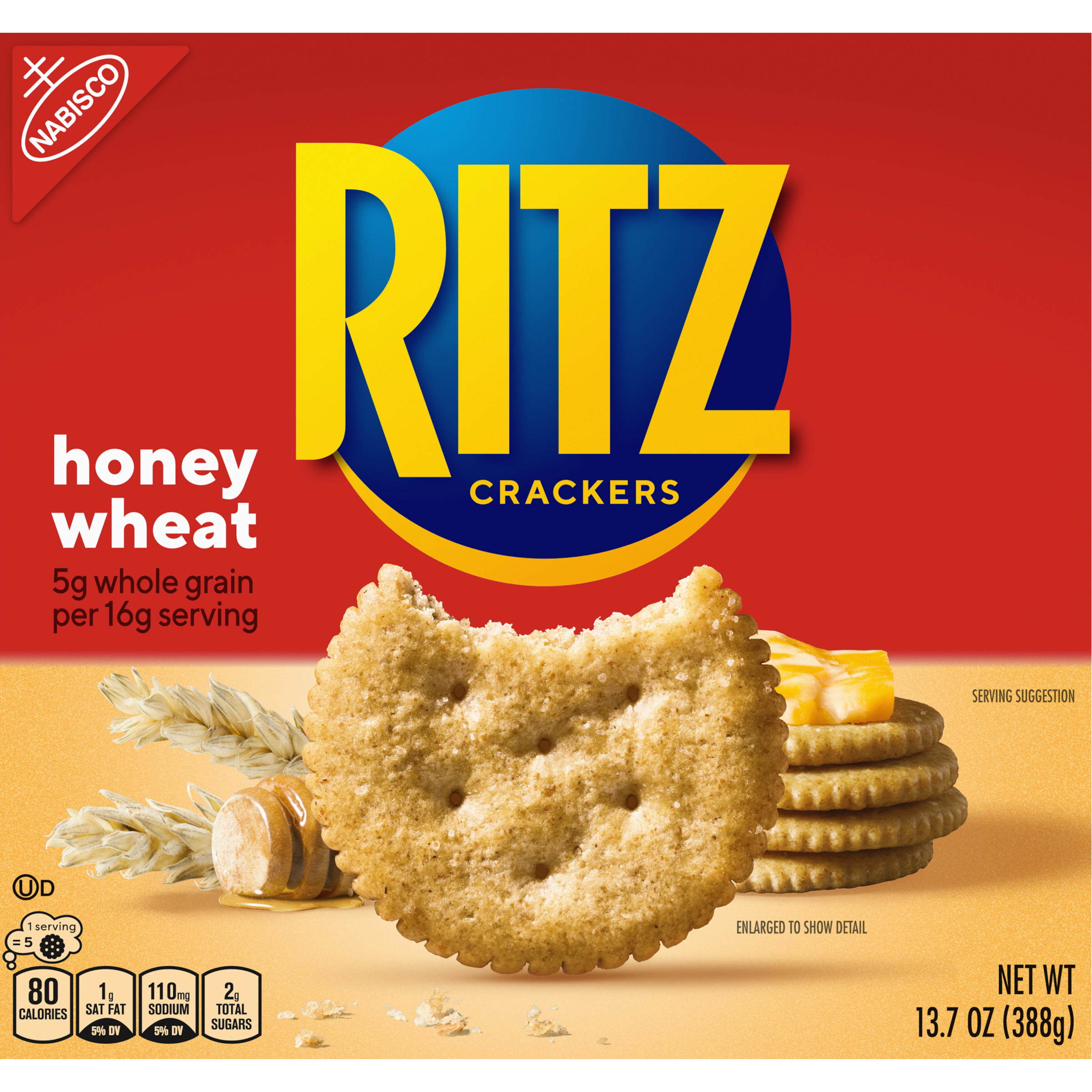 RITZ Honey Wheat Crackers, 13.7 oz-1