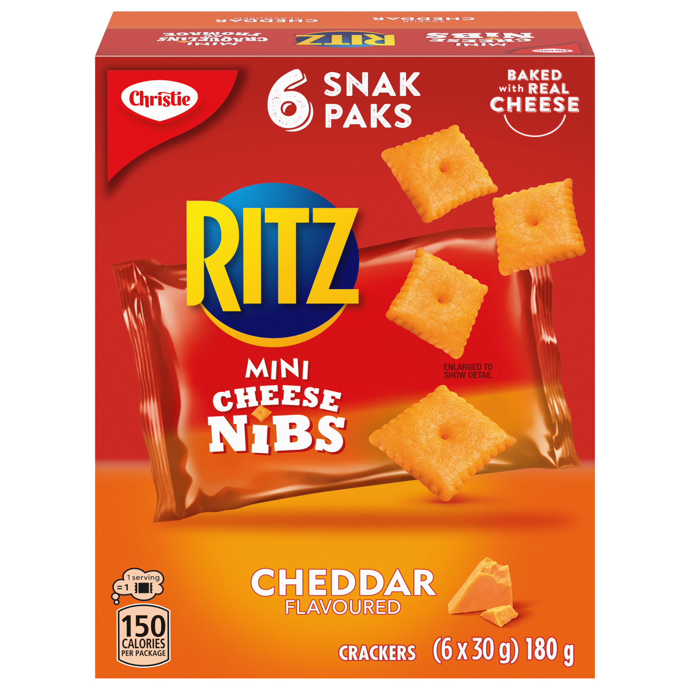 RITZ Mini Cheese Nibs Snak Paks 180g-0