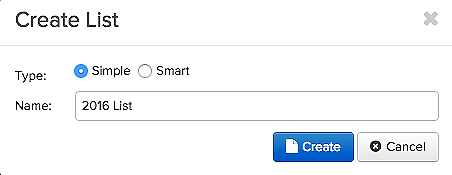 Creating a new Simple List