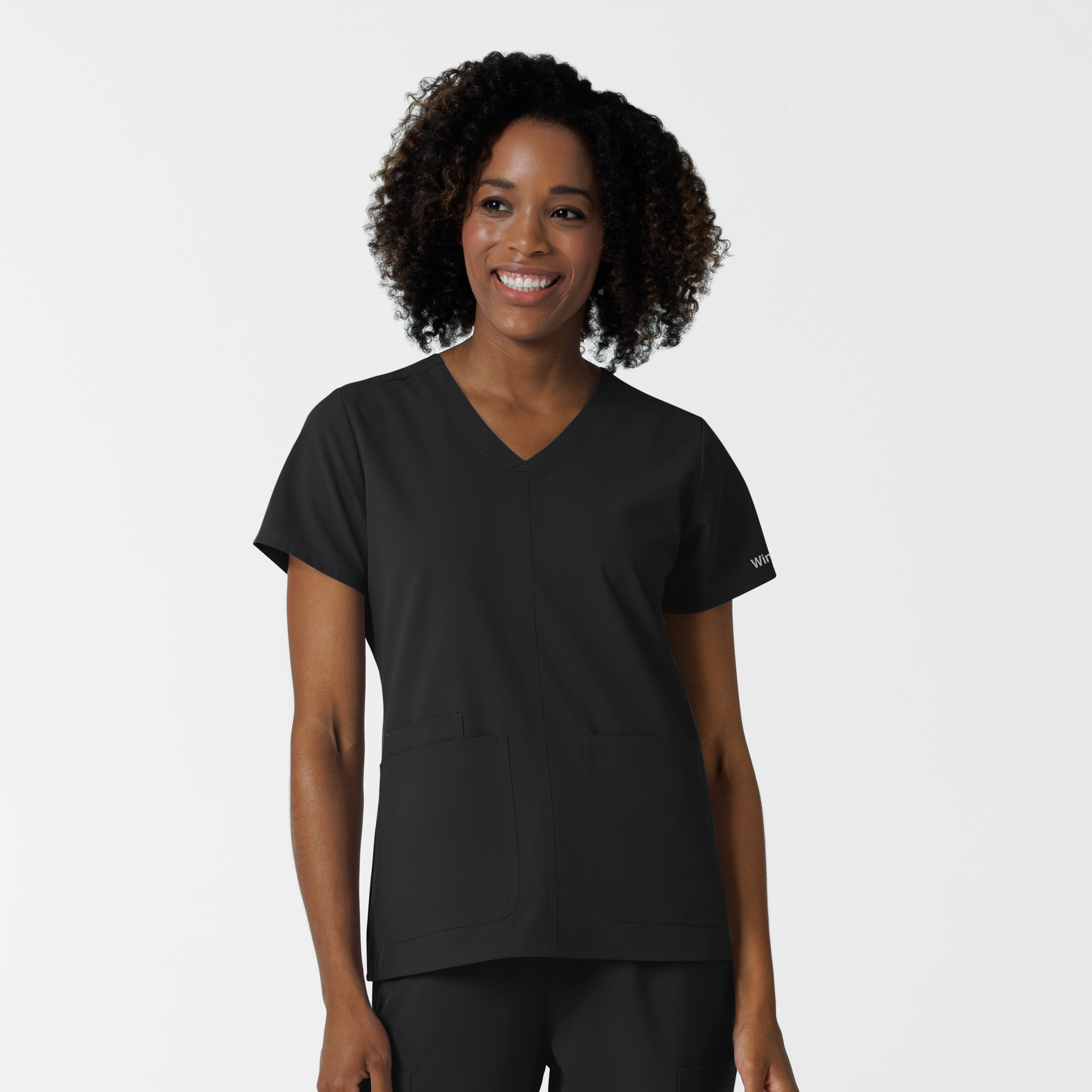 NURTUR Women&#8216;s V-Neck Scrub Top-Wonder Wink