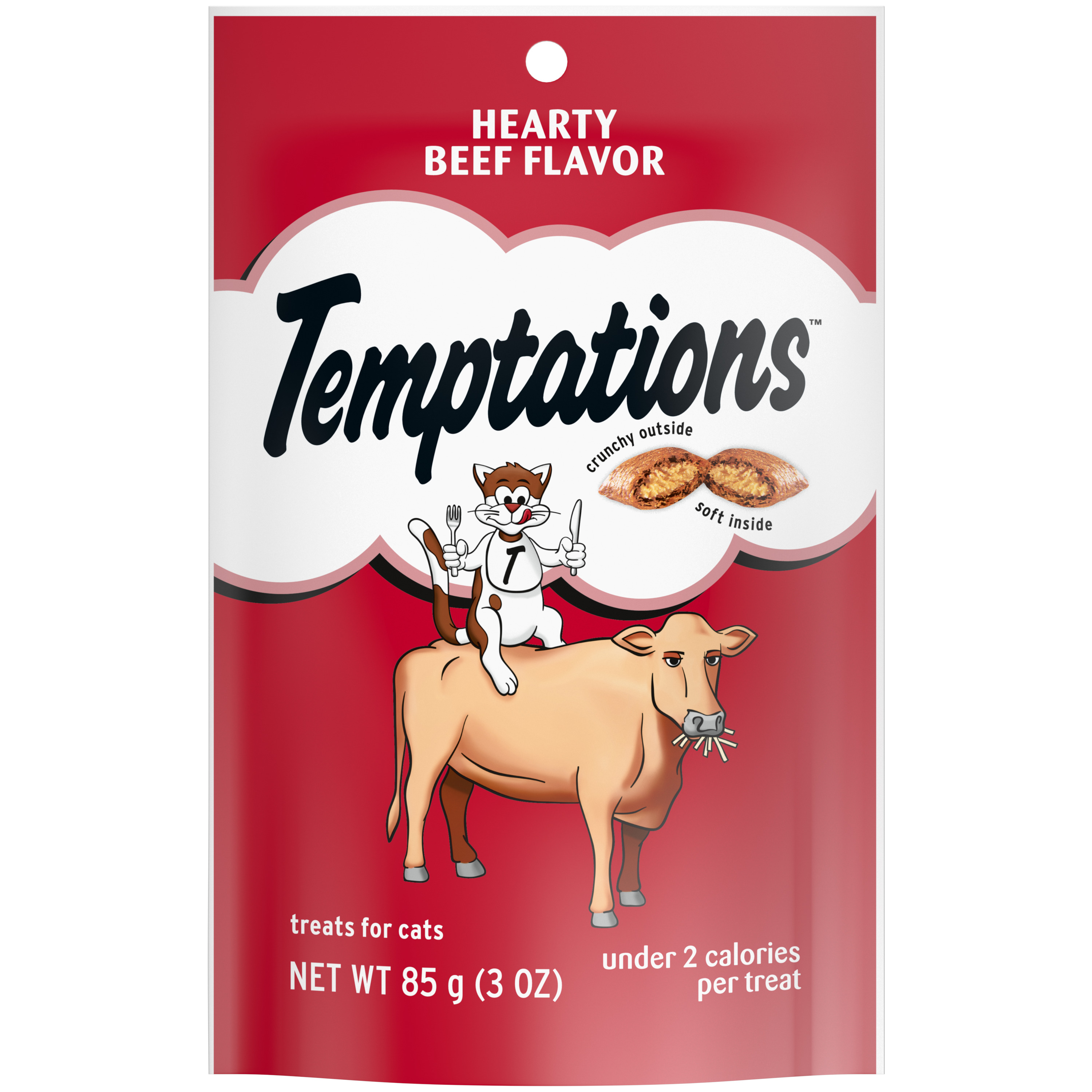 3 oz. Whiskas Temptations Hearty Beef - Treats