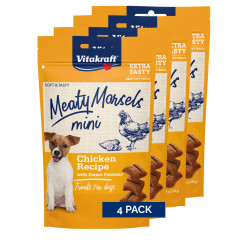 Image of Vitakraft Meaty Morsels Mini Dog Treat, Chicken Recipe with Sweet Potato, Value-Pack, 4 Count