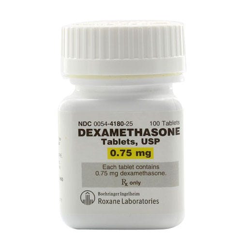 Dexamethasone 0.75mg, 100 Count Tablets - 100/Bottle