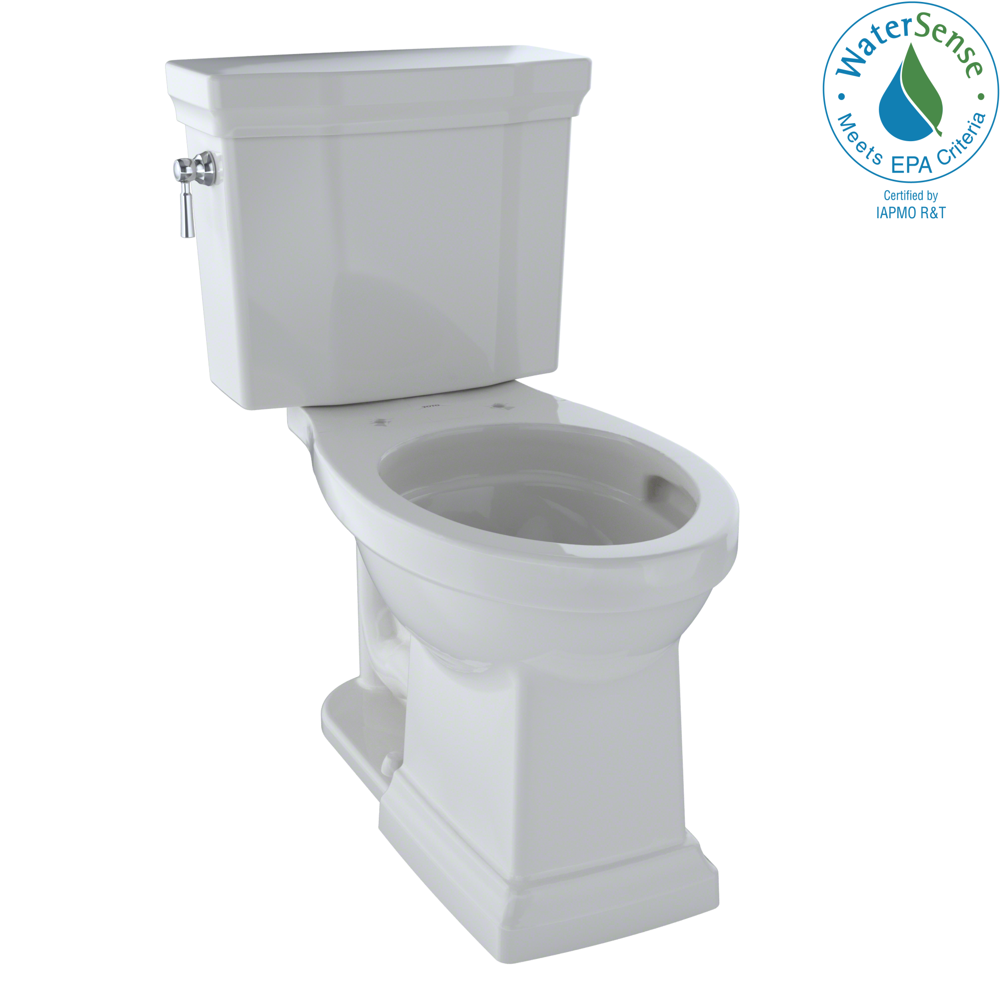 TOTO Promenade II Two-Piece Elongated 1.28 GPF Universal Height Toilet with CEFIONTECT, Colonial White, Vitreous China, CST404CEFG#11