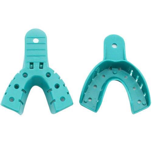 Impression Tray # 6 Perforated Small Lower Green -12/Bag