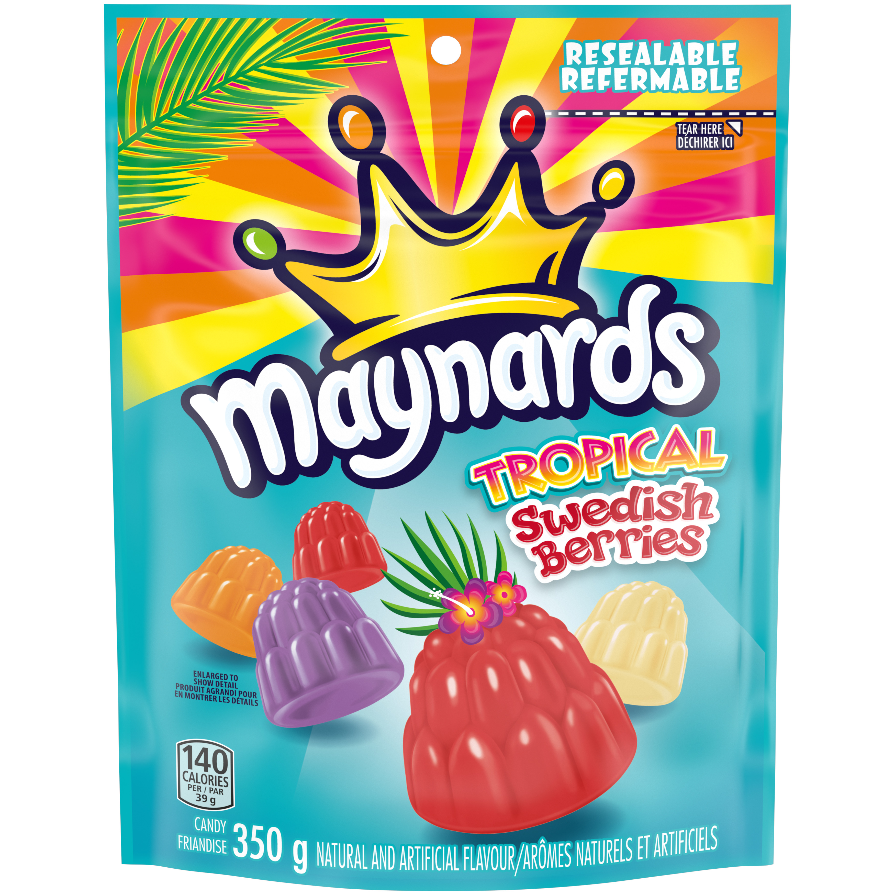 Maynards Swedish Berries Tropical Soft Candy 350 G