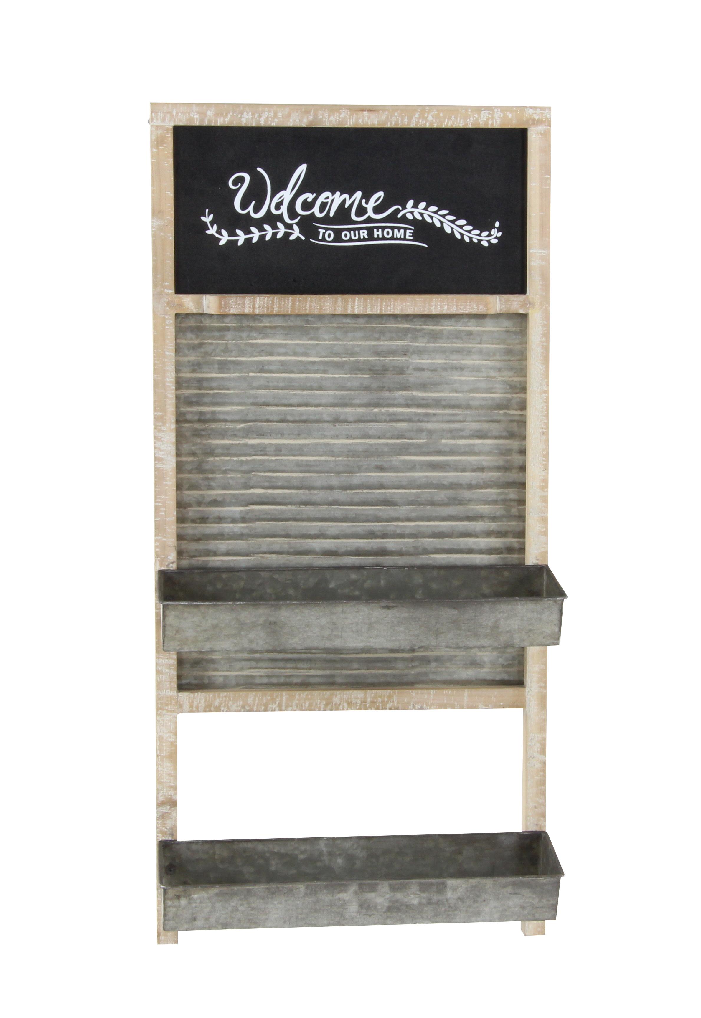 metal wall shelf, 16" x 6" x 34"