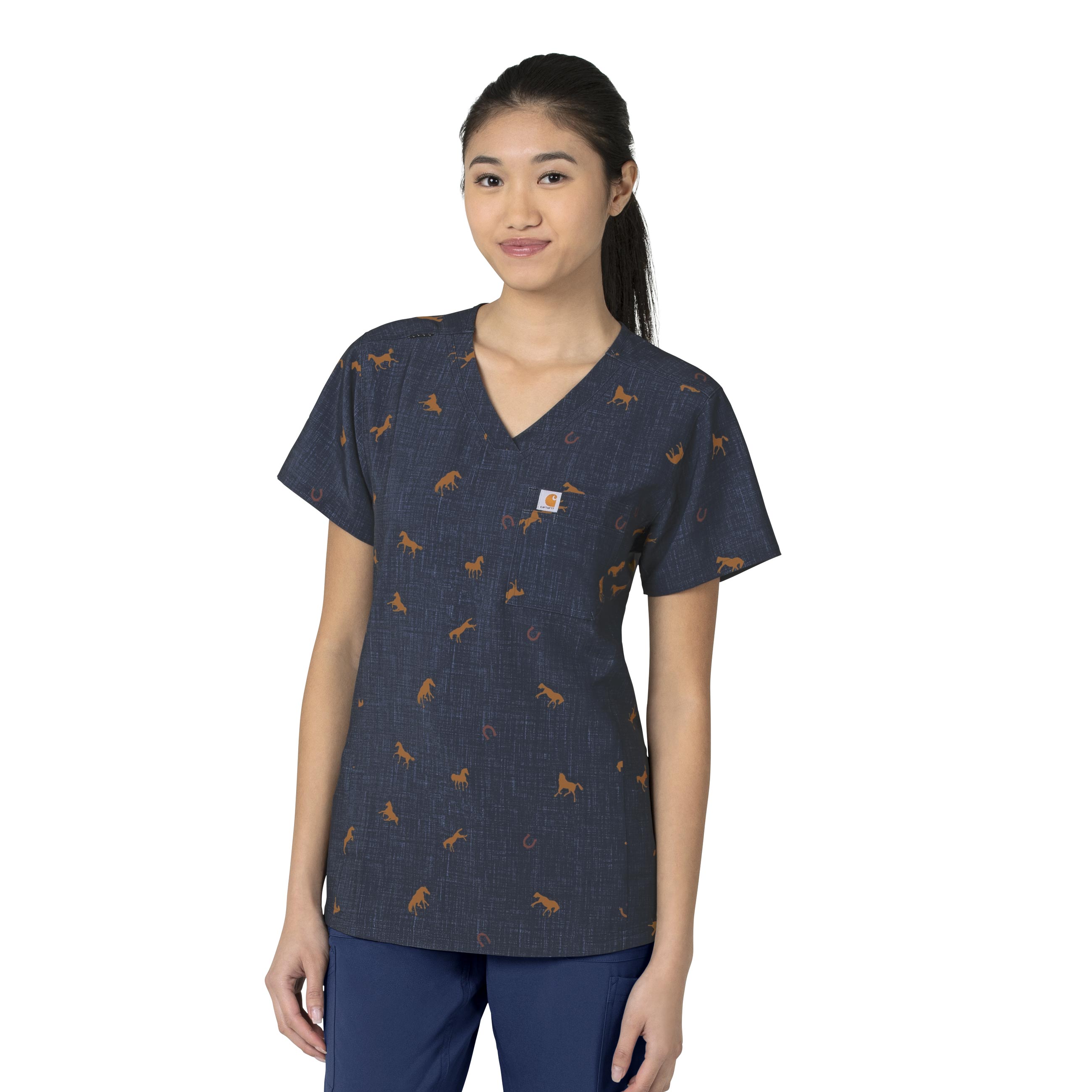 Women&#8216;s Tuck-In Print Scrub Top-Carhartt
