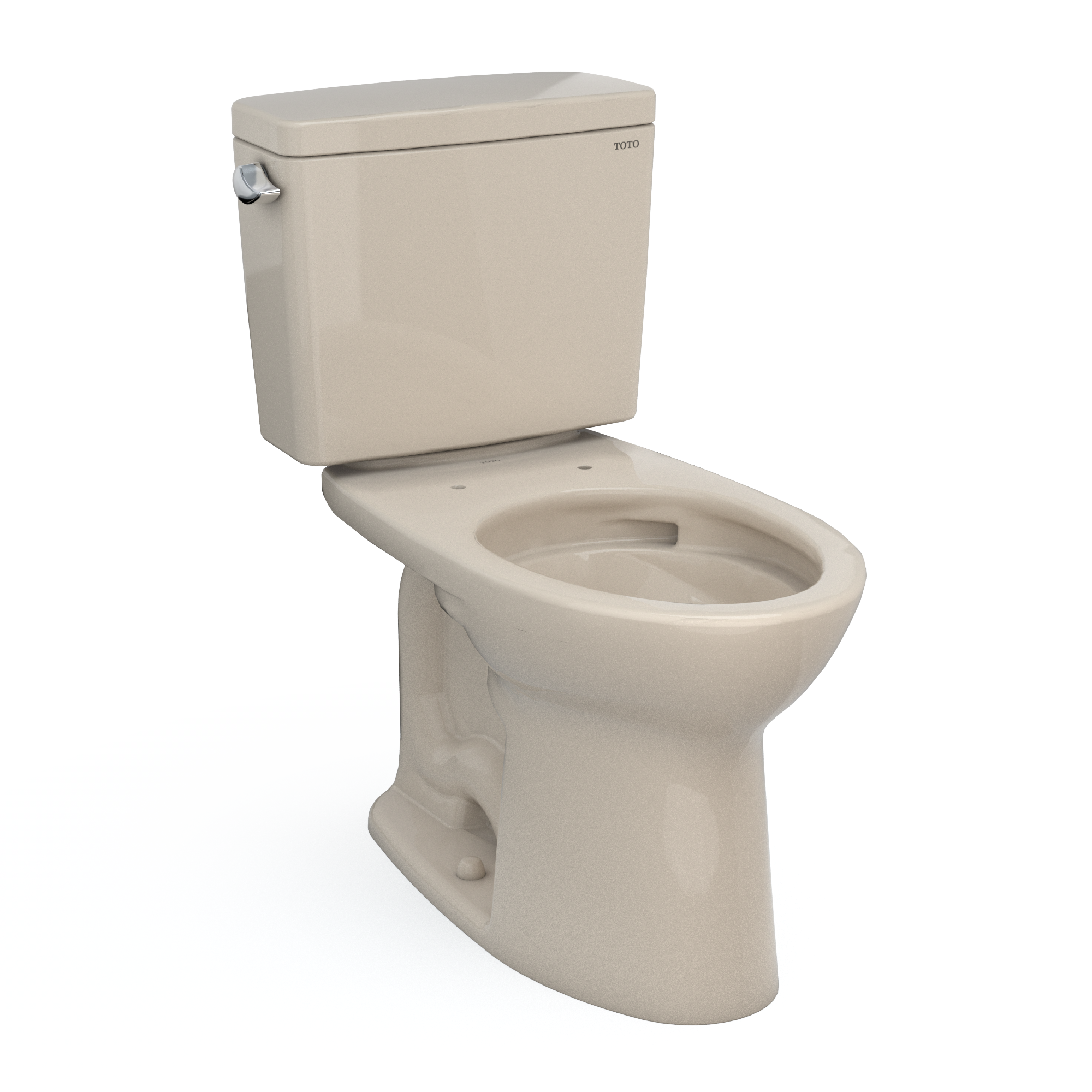 TOTO Drake Two-Piece Elongated 1.6 GPF TORNADO FLUSH Toilet with CEFIONTECT, Bone, Vitreous China, CST776CSG#03