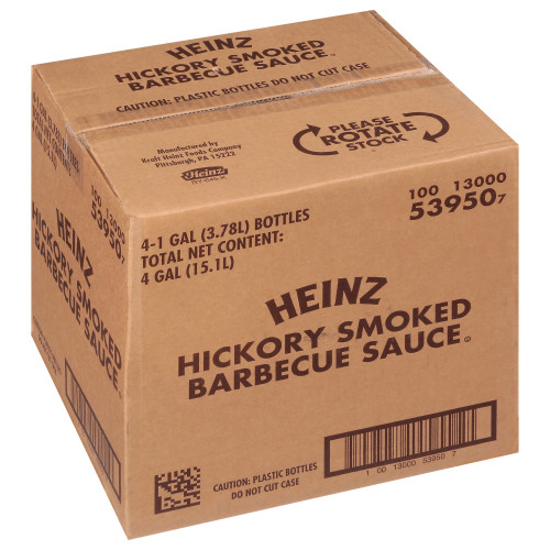  HEINZ No. 1 Hickory Smoked Barbecue Sauce, 1 gal. Jugs (Pack of 4) 