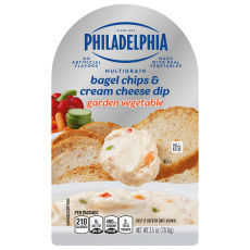 Philadelphia Garden Vegetable Bagel Chips & Cream Cheese Dip