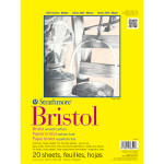 Strathmore 300 Series Bristol Pad Smooth Finish Tape Binding 20 Sheet 9x12  inch 1 Count