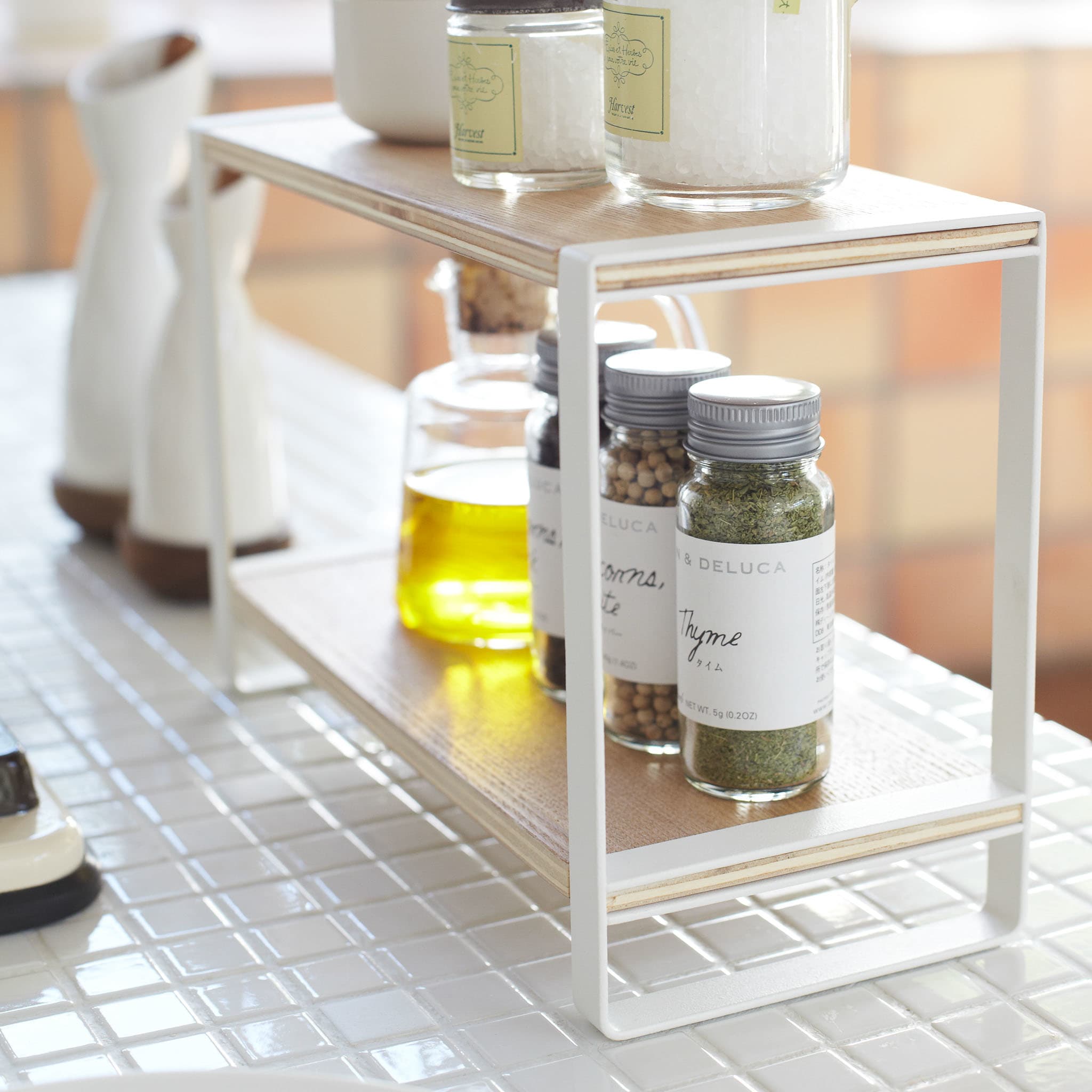 2-Tiered Kitchen Rack : Compact Design