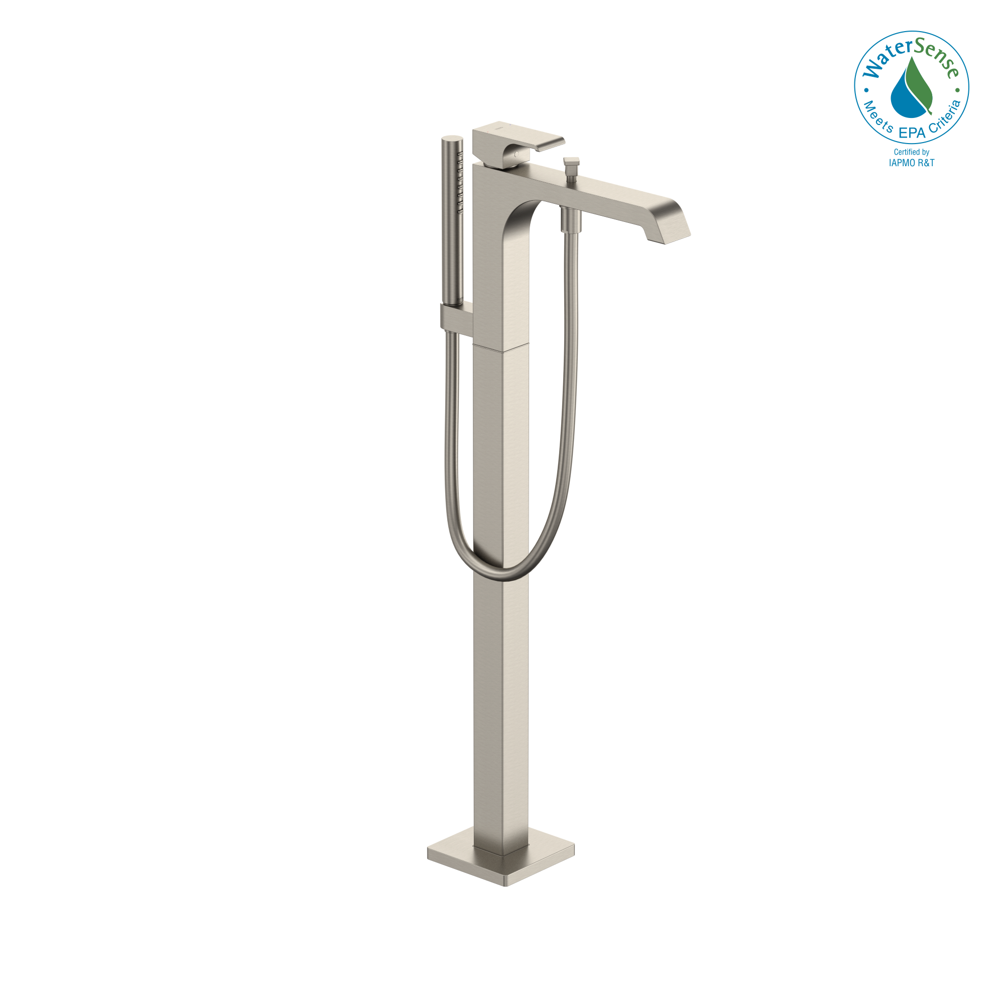 TOTO GC Single-Handle Free Standing Tub Filler with Handshower, Brushed Nickel, Brass, TBG08306U#BN