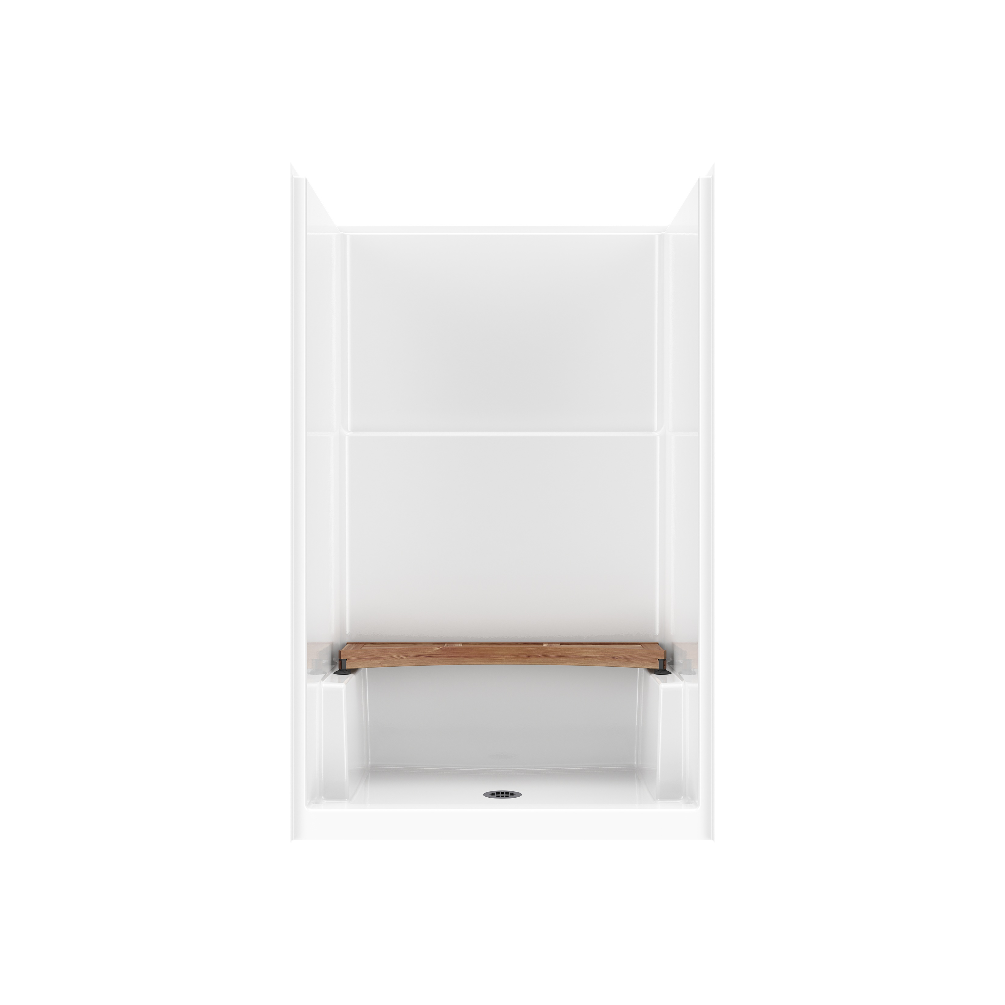Icon SH4836 AcrylX™ Alcove Center Drain One-Piece Shower in White view 5