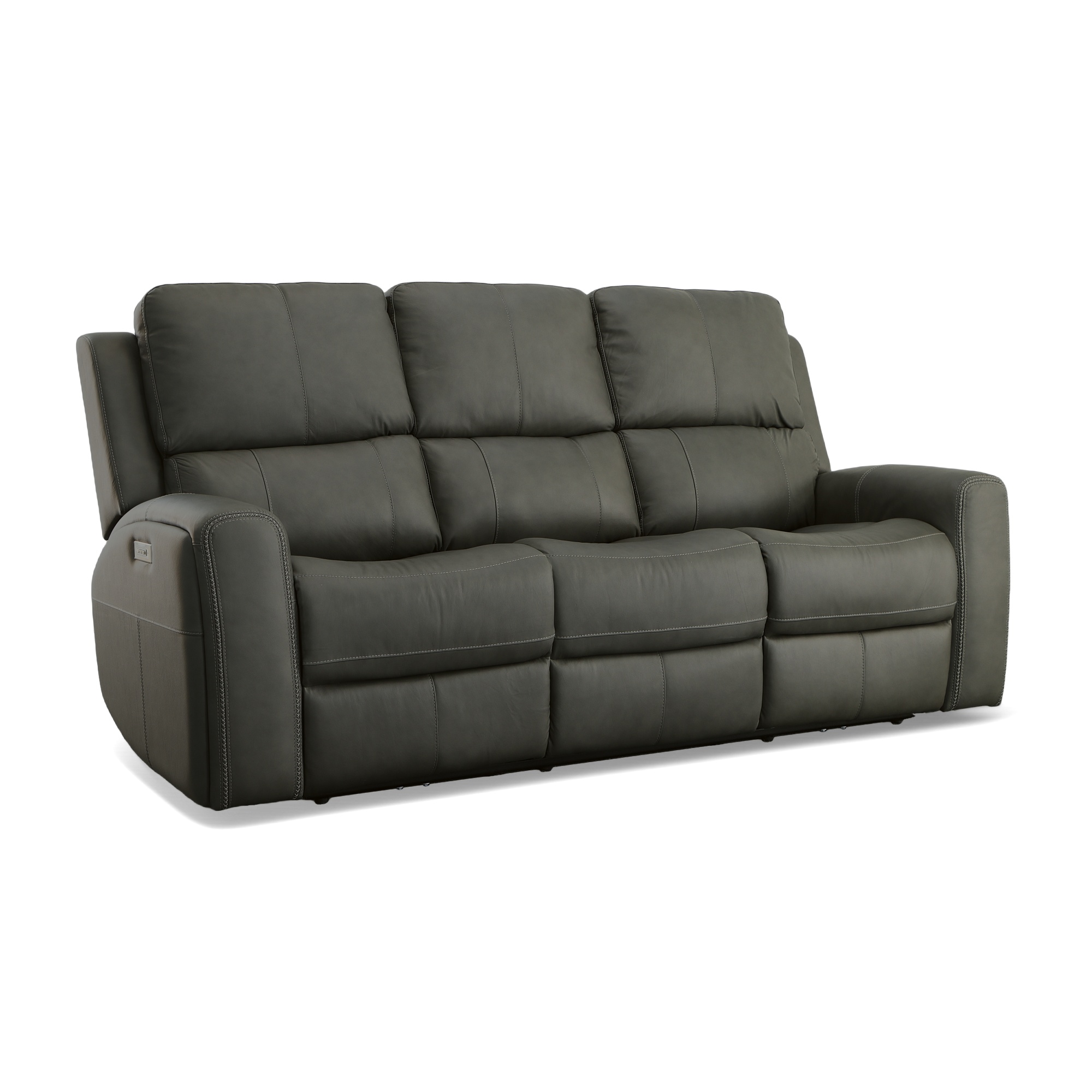 Flexsteel Linden Power Reclining Sofa with Power Headrests & Lumbar