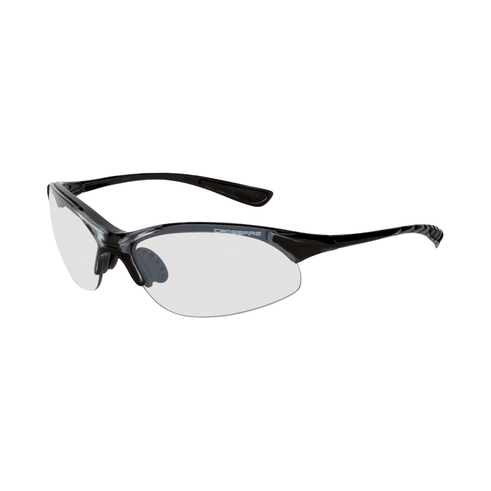 XCBR Premium Safety Eyewear - Crystal Black Frame - Indoor/Outdoor Lens