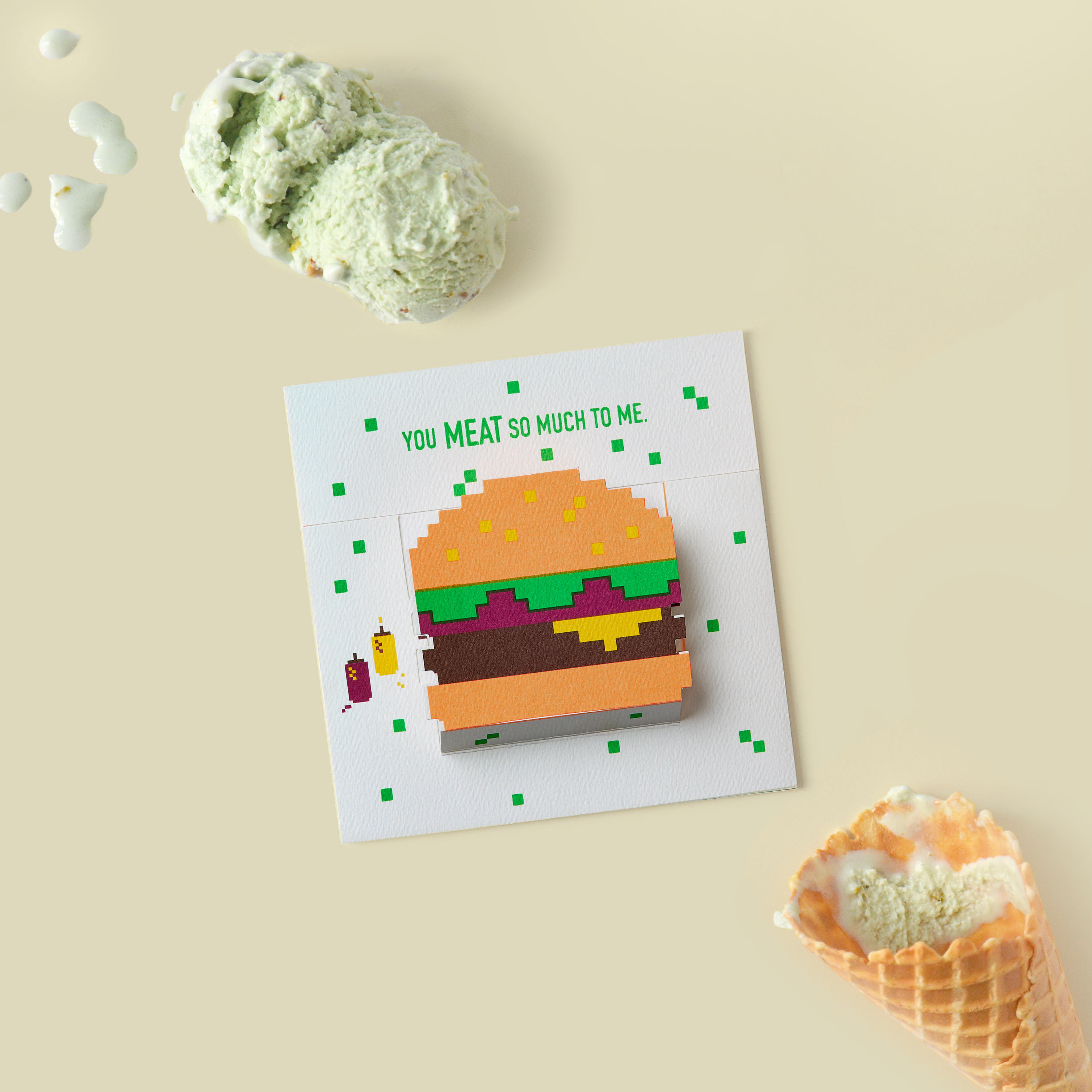 Hamburger Birthday Greeting Card  image
