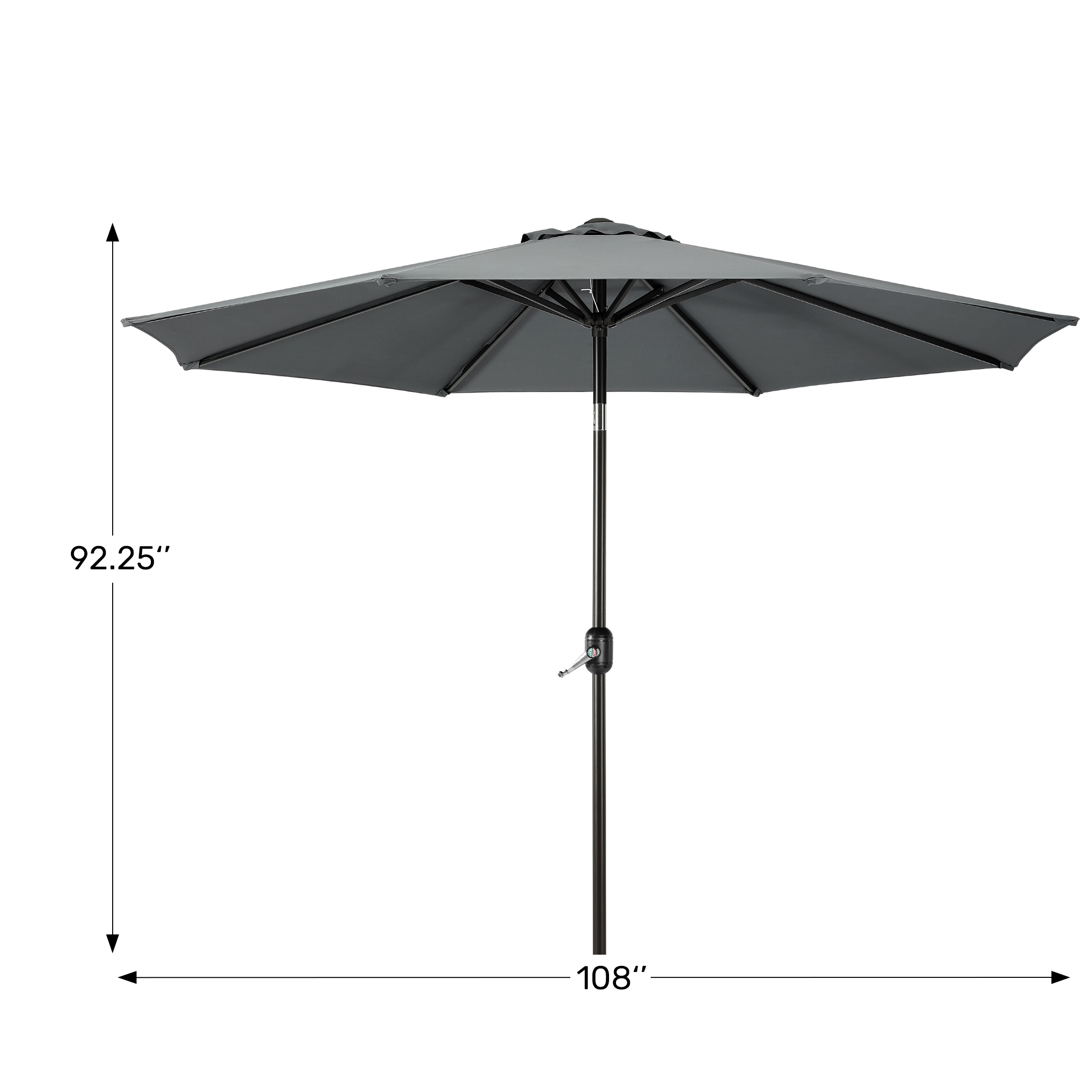 9 ft. Patio Table Umbrella with tilt and crank featuresWWT Spec Image