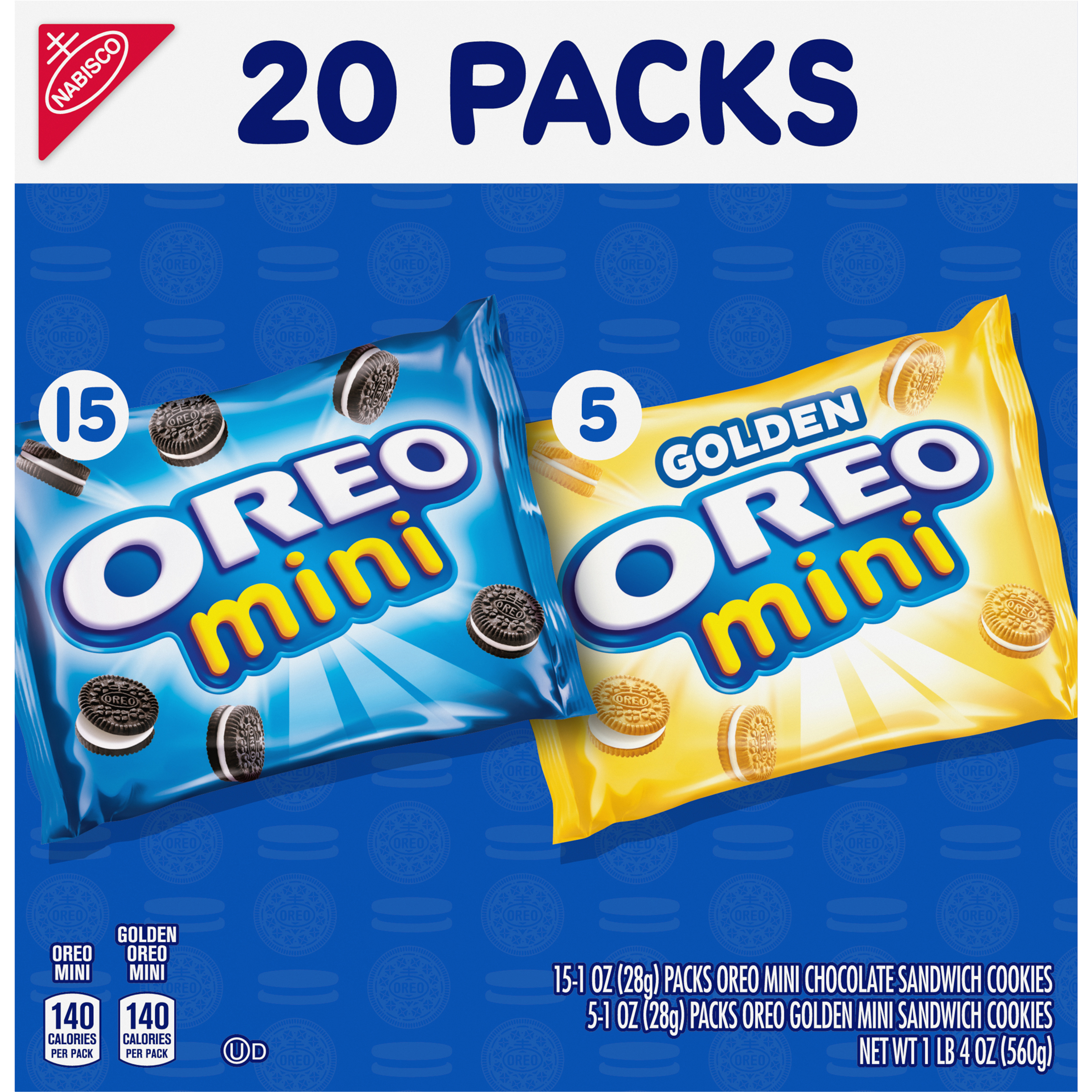OREO Mini Mix Sandwich Cookies Variety Pack, 20 Snack Packs-thumbnail-4