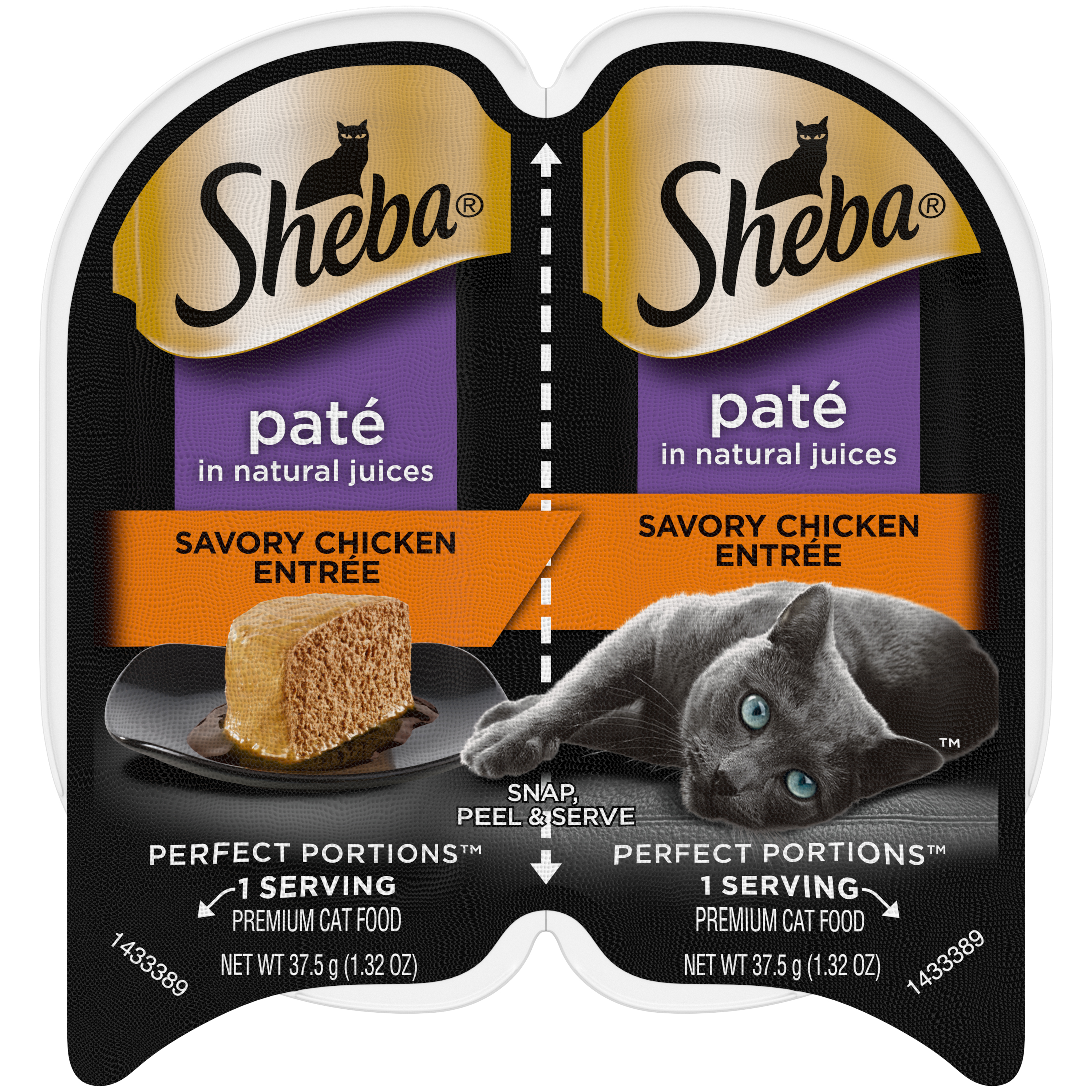 24/2.65 oz. Sheba Premium Pate Chicken Entree - Food