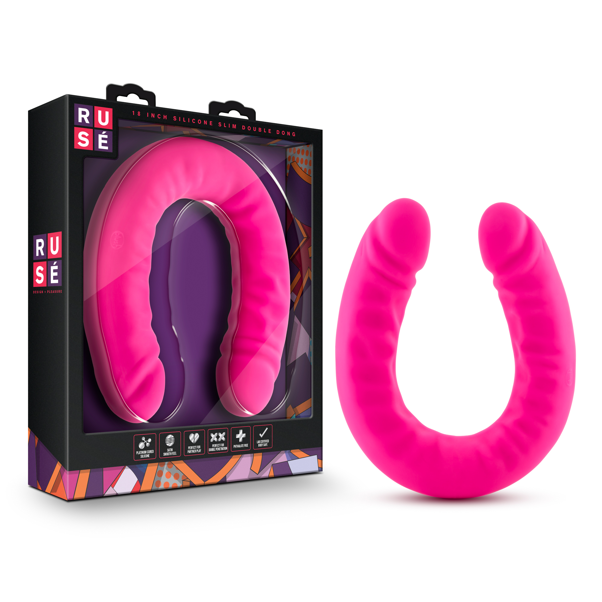 Blush Ruse G-Spot Hot Pink 18-Inch Long Dildo