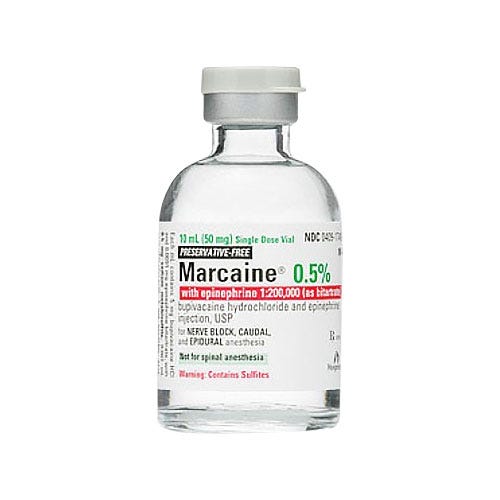 Marcaine® 0.5% w/Epi 1:200,000 10ml Single Dose Vial - 10/Box
