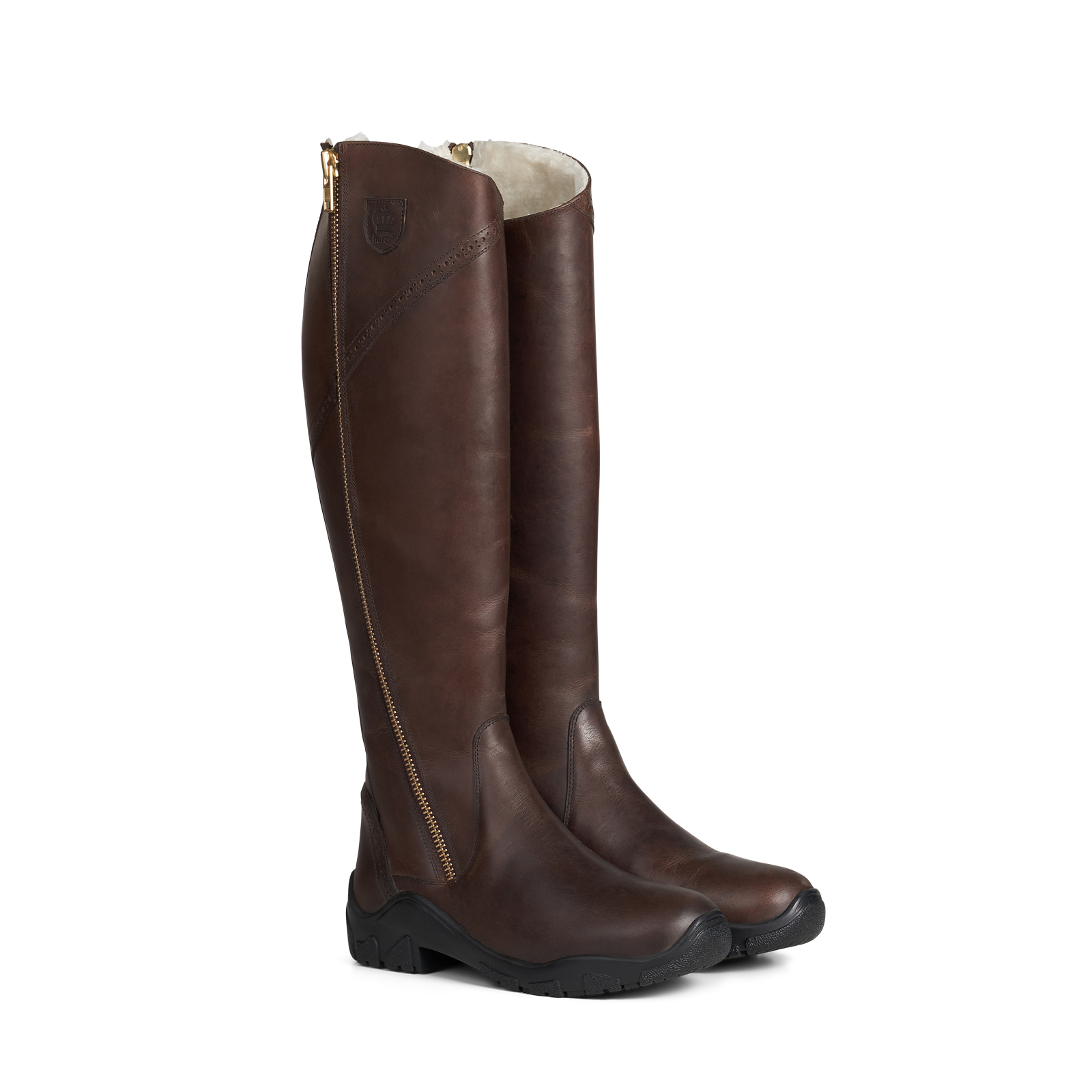 Horze Aspen Womens Winter Tall Boots - Dark Brown