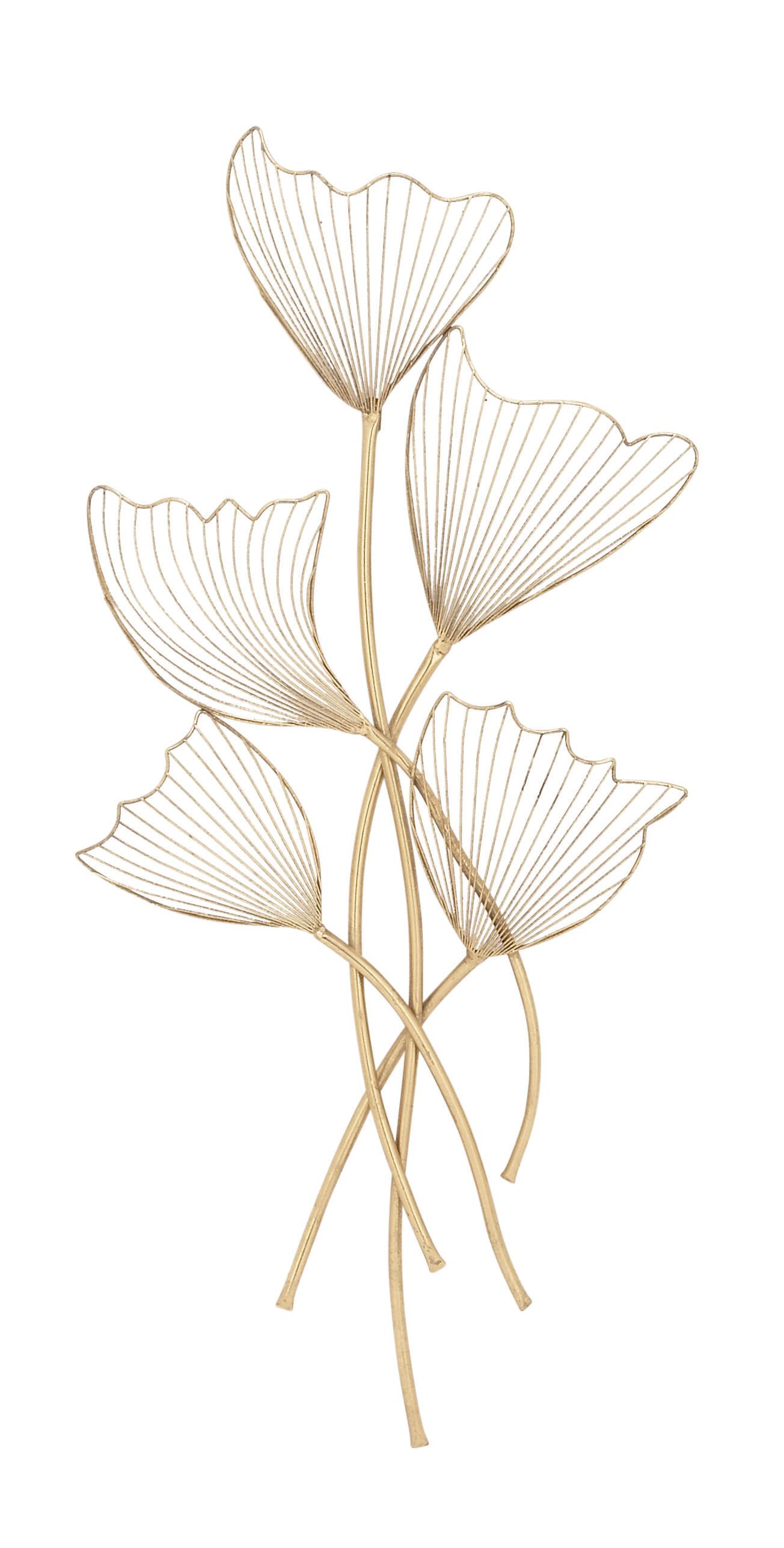 Gold Metal  Wall Decor, 22" x 3" x 49"