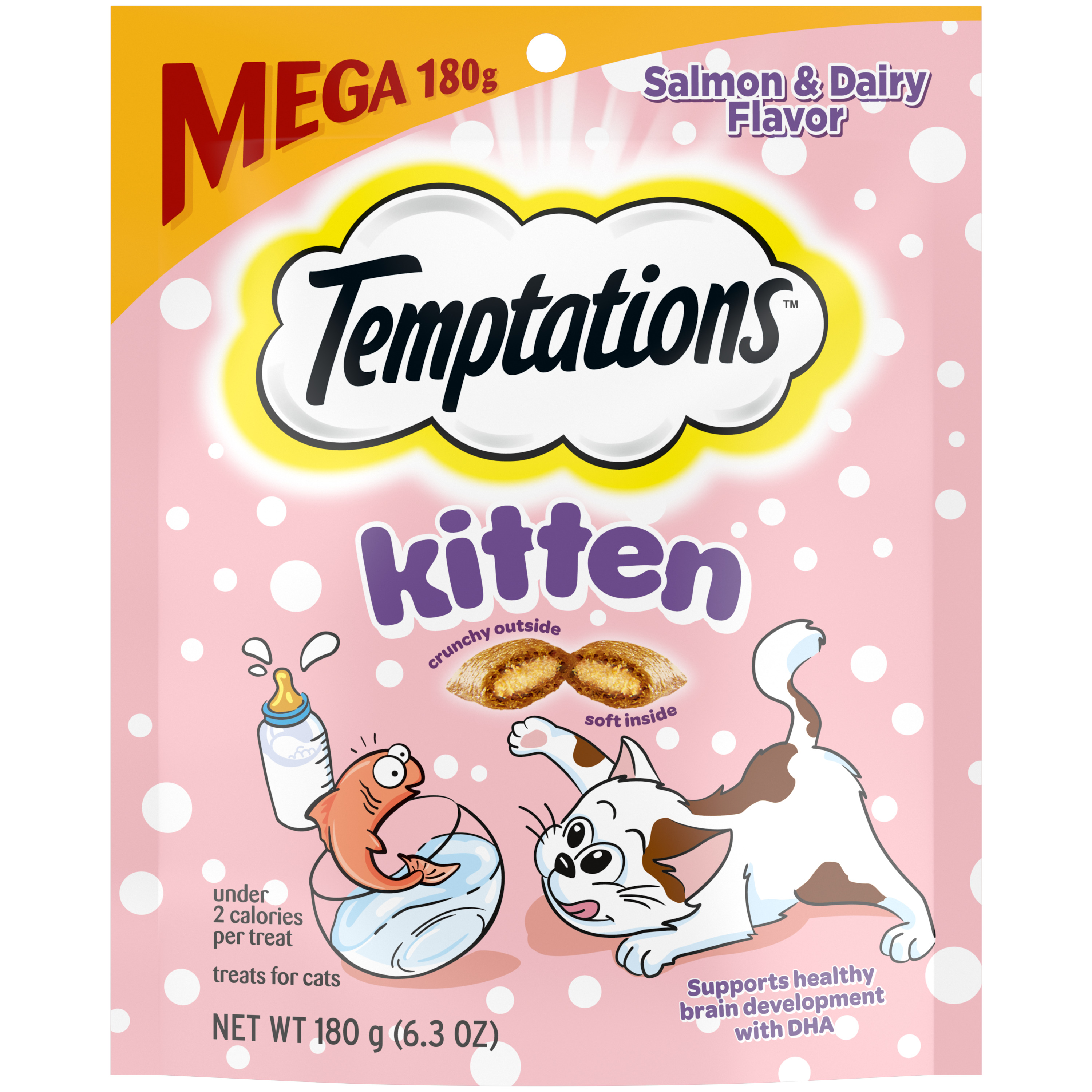 6.3 oz. Whiskas Temptations Kitten Salmon & Dairy - Treats