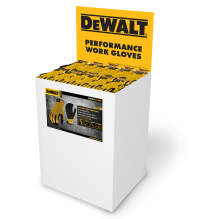 DEWALT DB-DPG222 RapidFit™ High Dexterity Mechanics Style Gloves Dump Bin, 72 Pairs