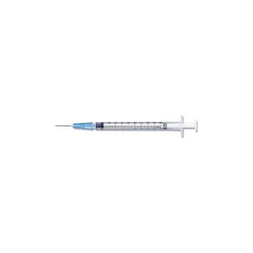 1 cc Tuberculin Slip Tip Syringe w/ 21 G x 1" BD PrecisionGlide™ Needle, Regular Wall, Regular Bevel, Sterile - 100/Box