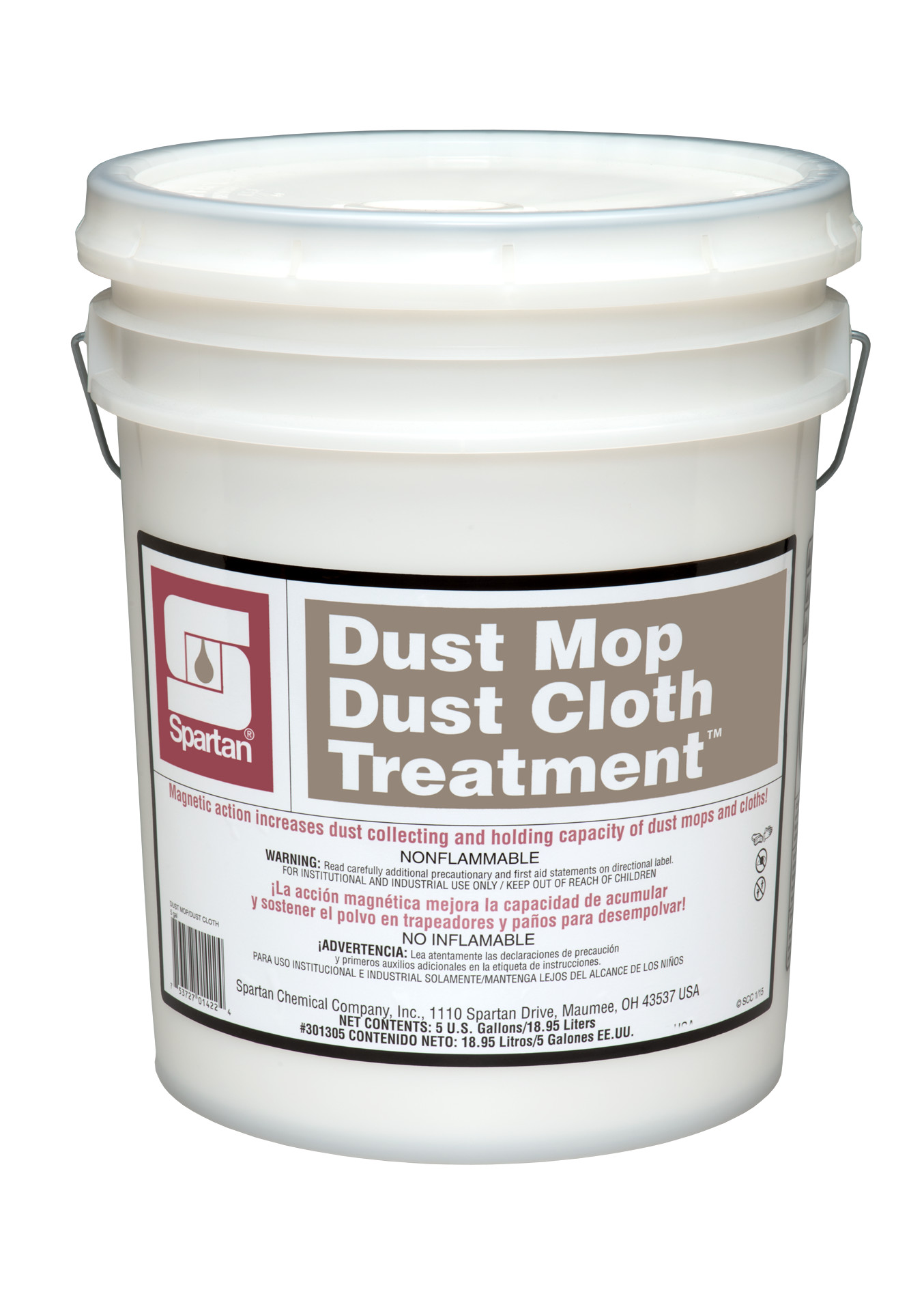 Spartan Chemical Company Dust Mop/Dust Cloth Treatment, 5 GAL PAIL
