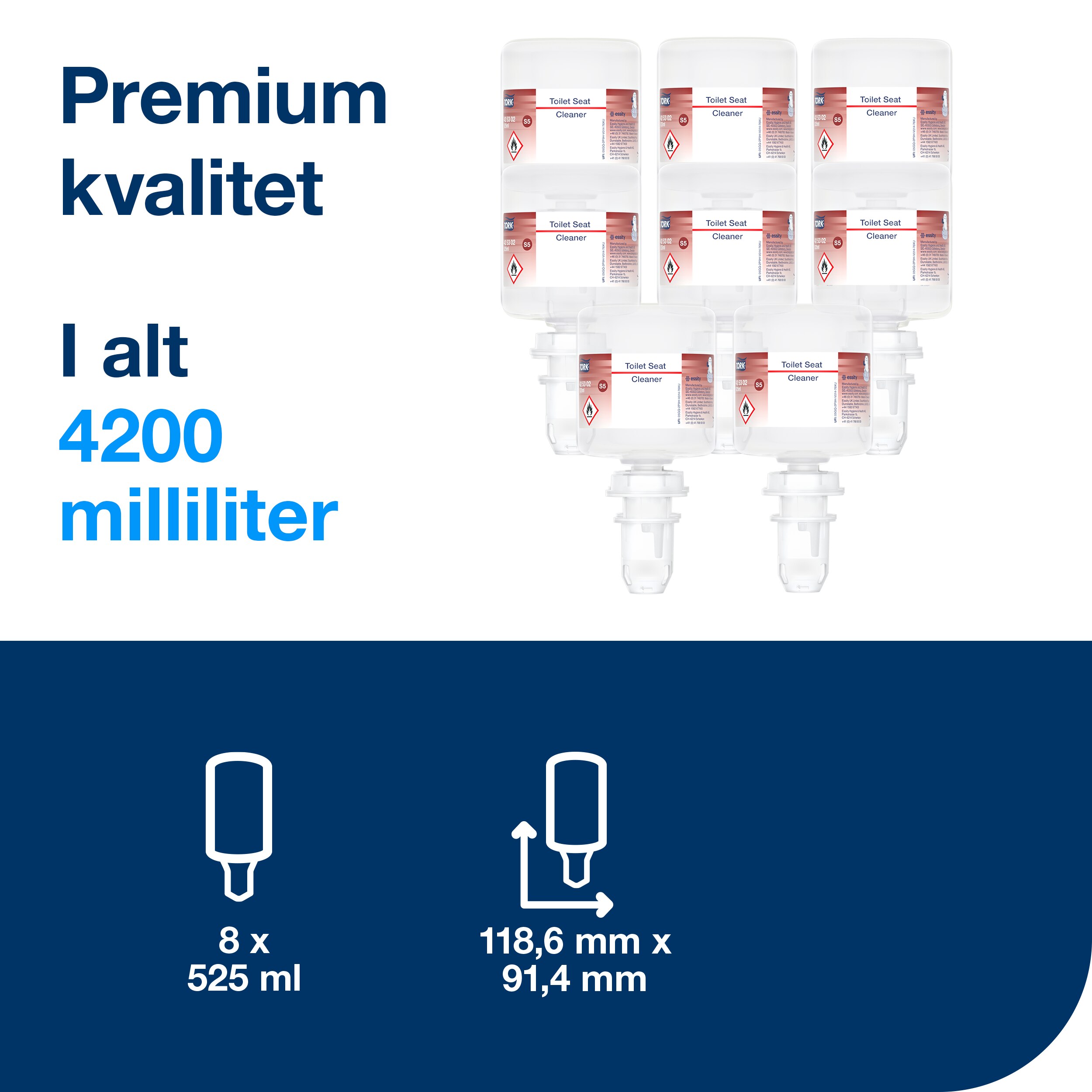 Toiletsæderens, Refill, 525 ml, Tork S5