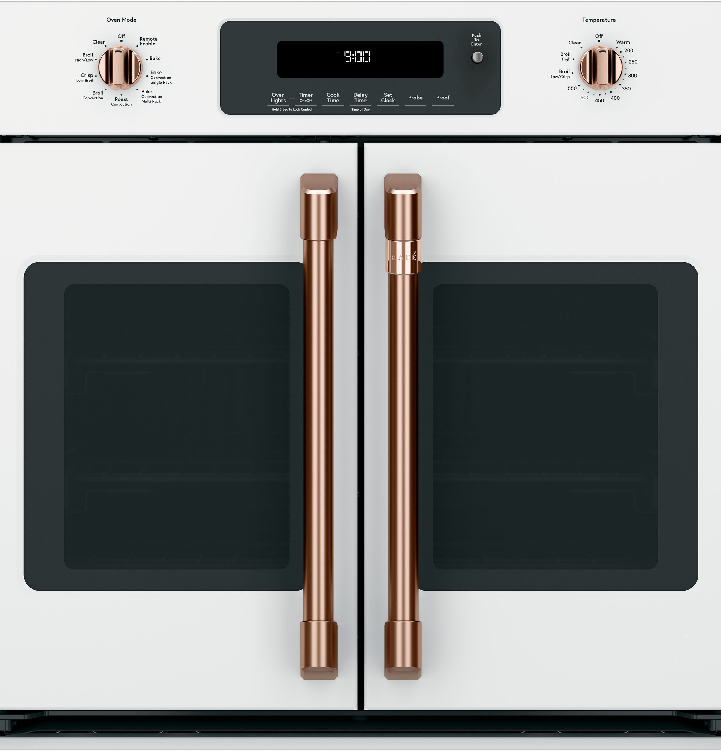 30" Width Hndl & Knob Kit for French-Dr Sgl Wall Ovens Brushed Copper For use w/ Wall Ovens — Not Connectable view 2