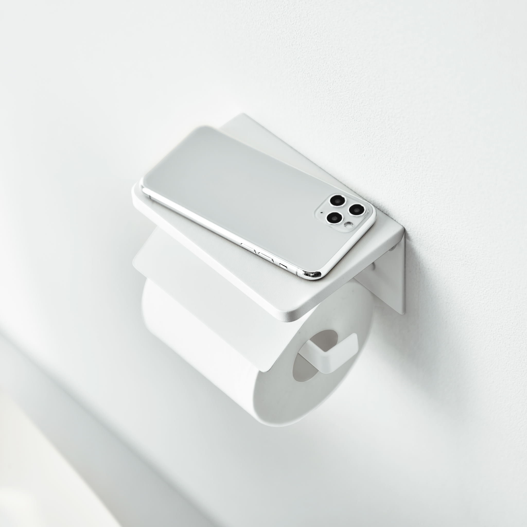 Wall-Mounted Toilet Paper Holder : Practical Flat Top Surface