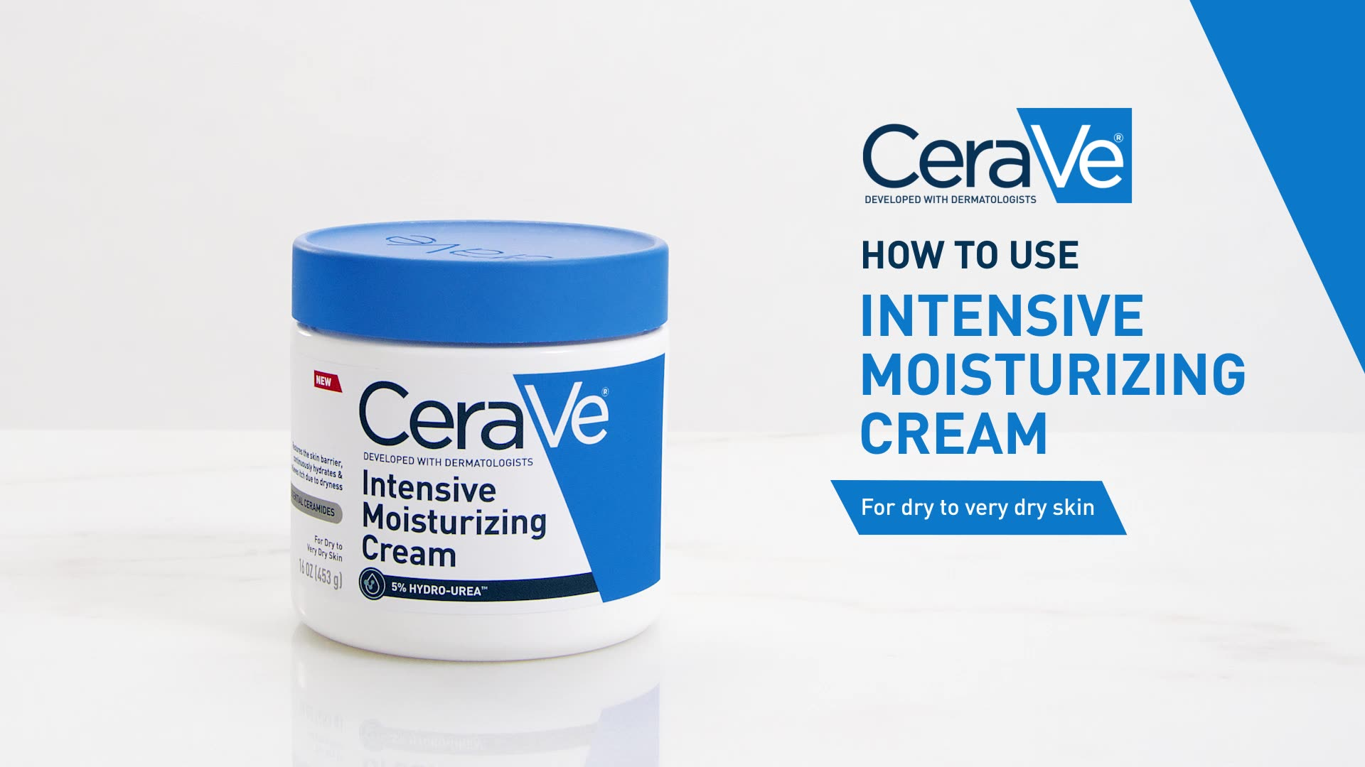 thumbnail video image 3 of CeraVe Intensive Moisturizing Cream, Hydrating Body Moisturizer for Very Dry Skin, 16 oz, 3 of 11