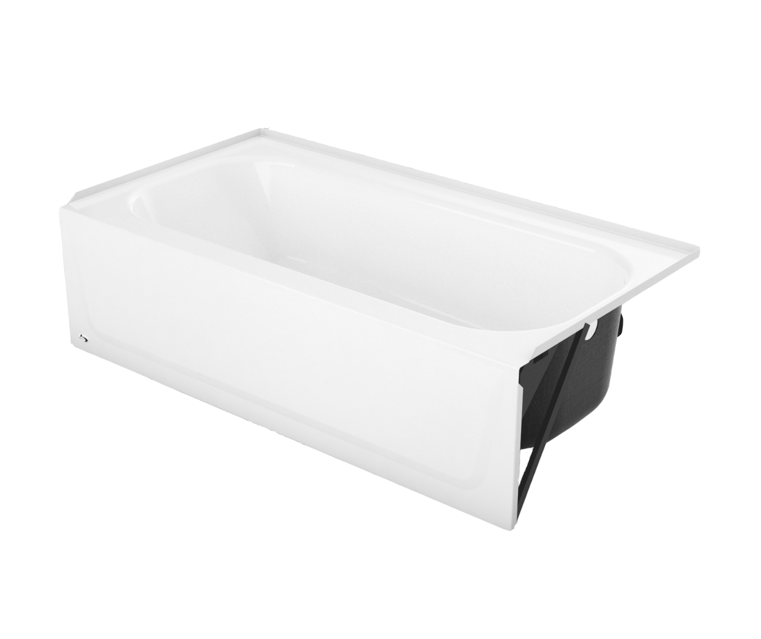 Maui Plus 6032 Right Drain Alcove Bathtub in White view 2