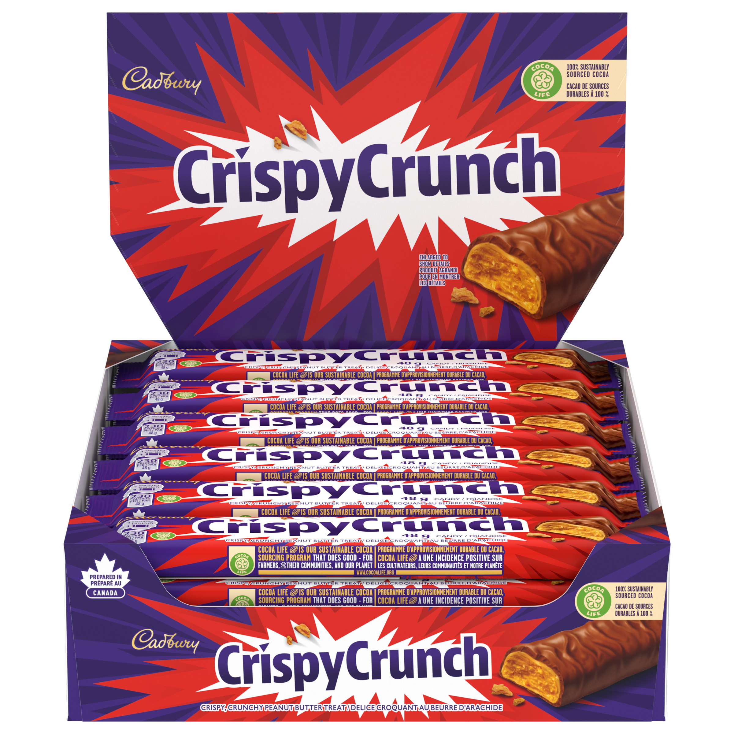 Cadbury Crispy Crunch 48g Singles Bar, 24CT-0