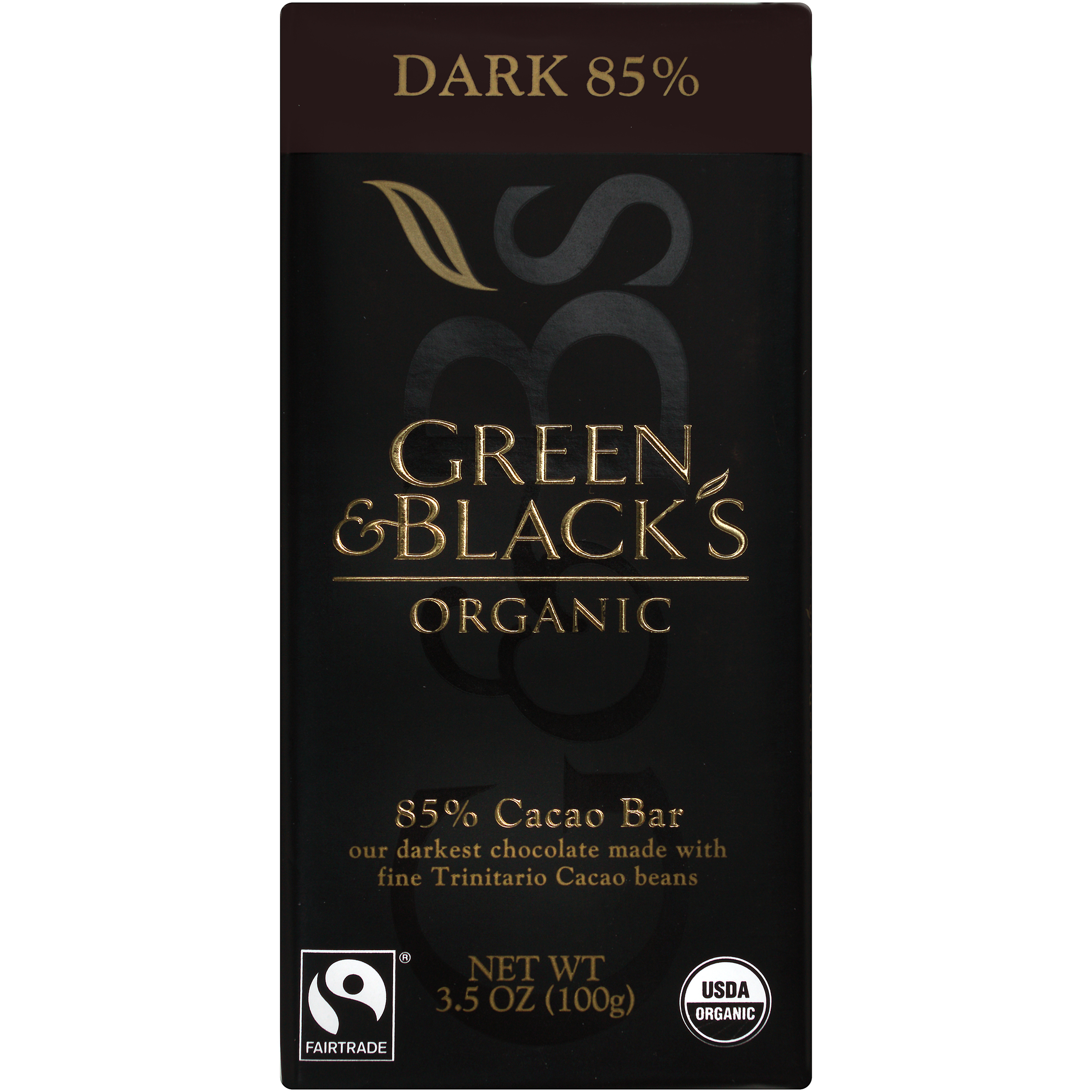 GREEN & BLACK'S Organic 85% Dark Chocolate 3.5 OZ 12X10