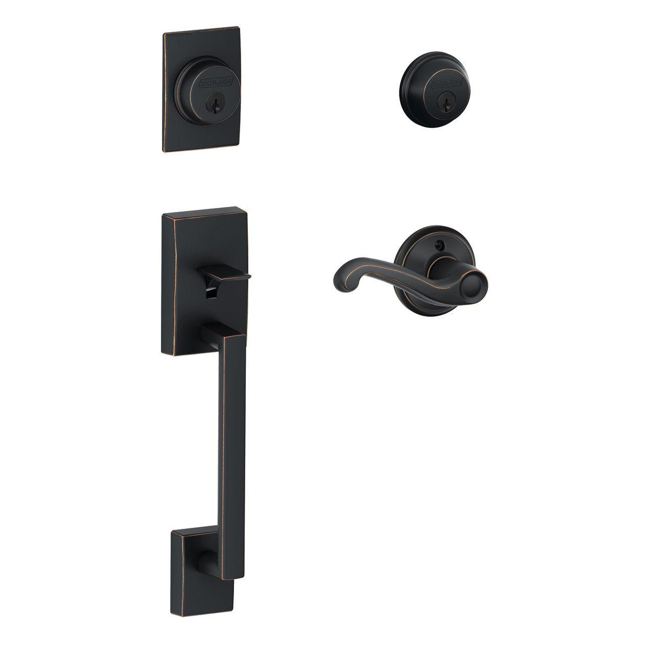 Double Cylinder Handleset and Flair Lever
